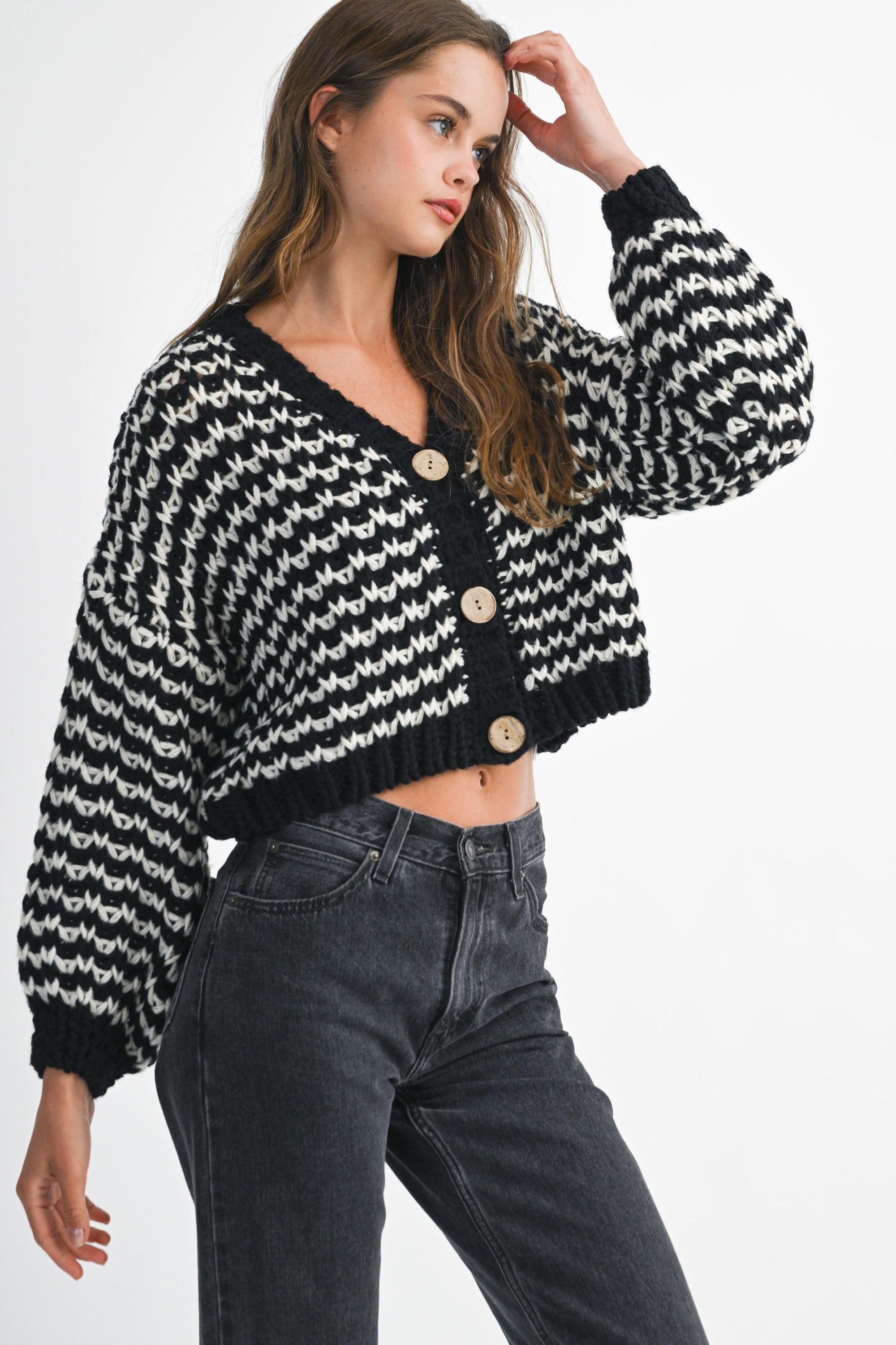 Serena Stripe Knit Cardigan