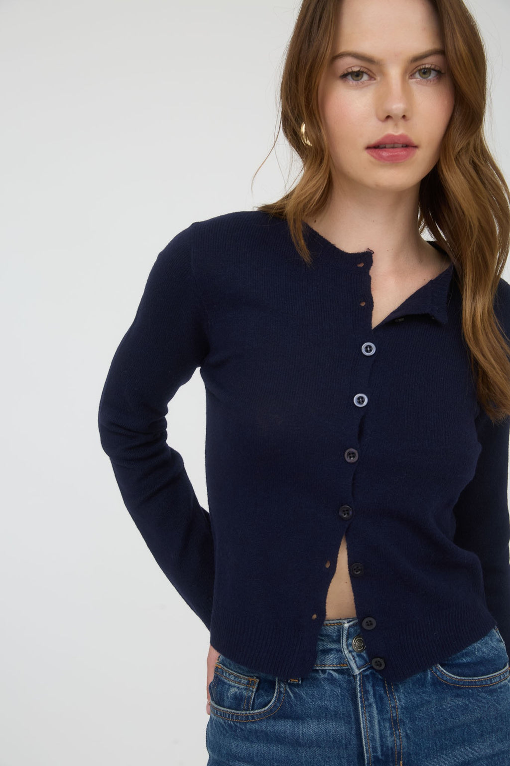 Emma Sweater Cardigan- Navy