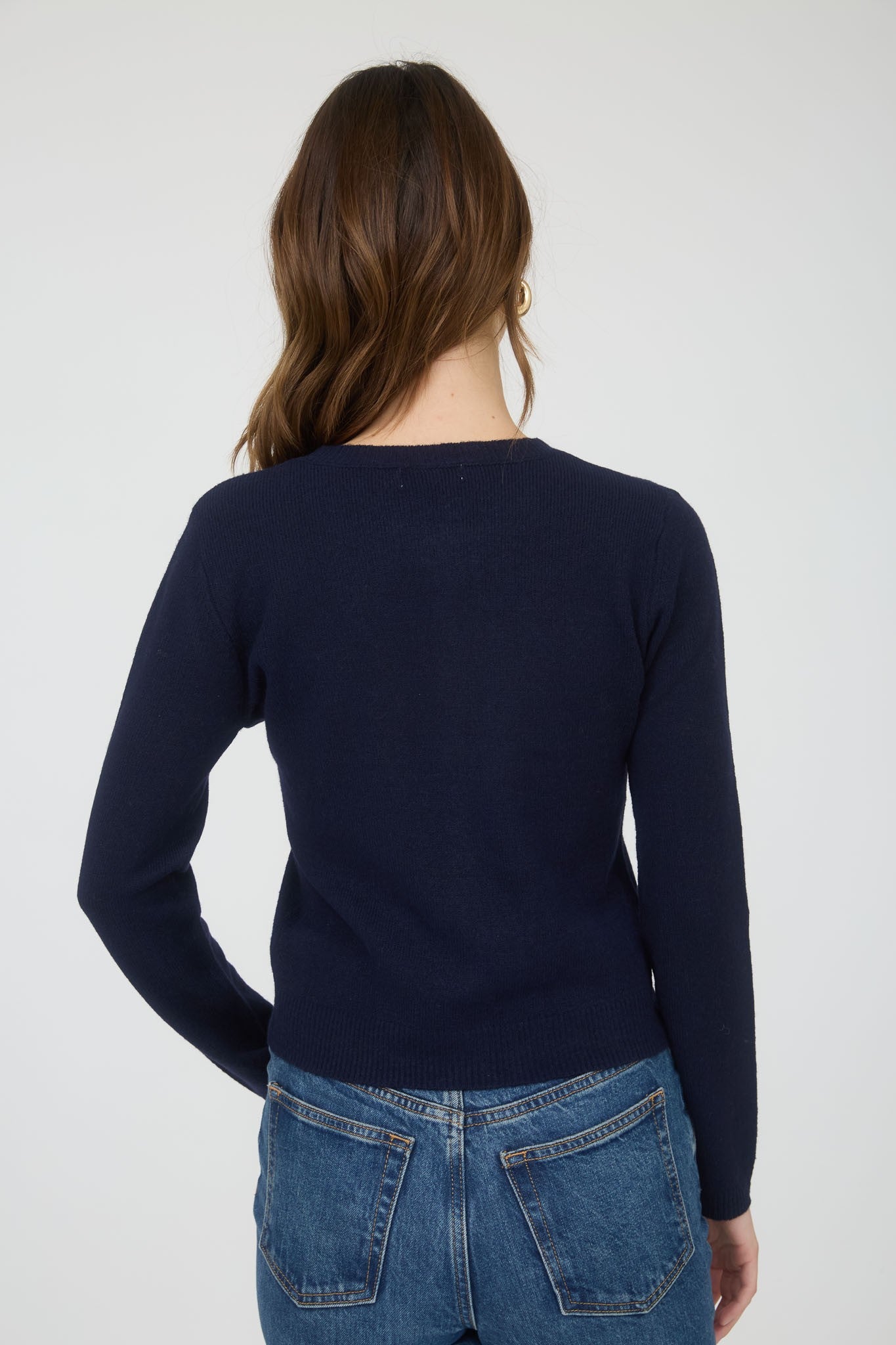 Emma Sweater Cardigan- Navy