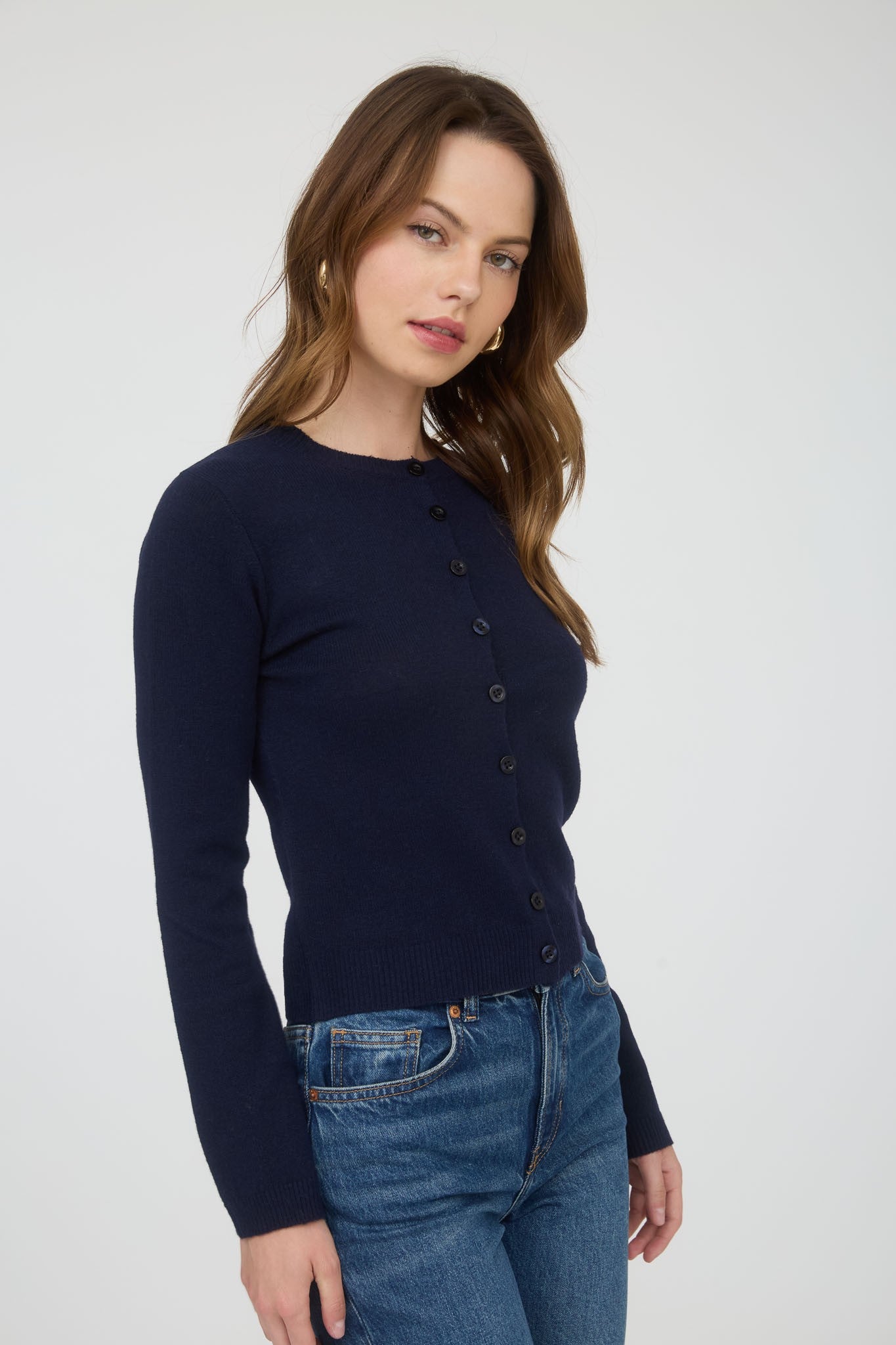 Emma Sweater Cardigan- Navy