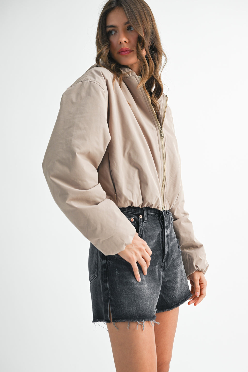 Raelynn Cropped Hooded Jacket