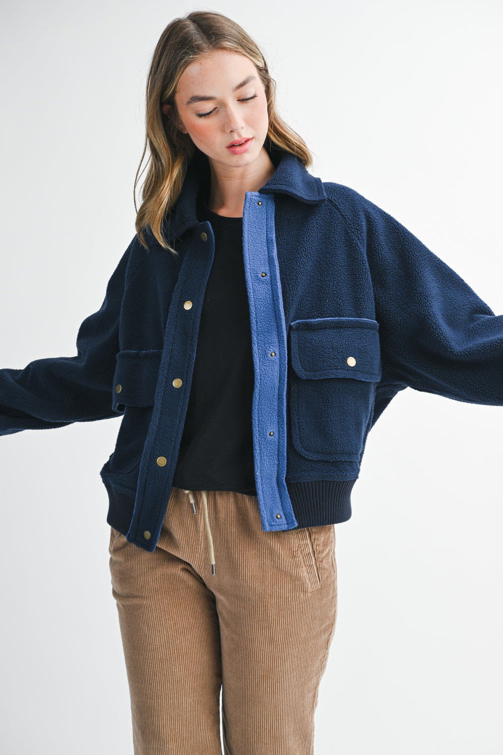 Estella Cropped Button Up Jacket