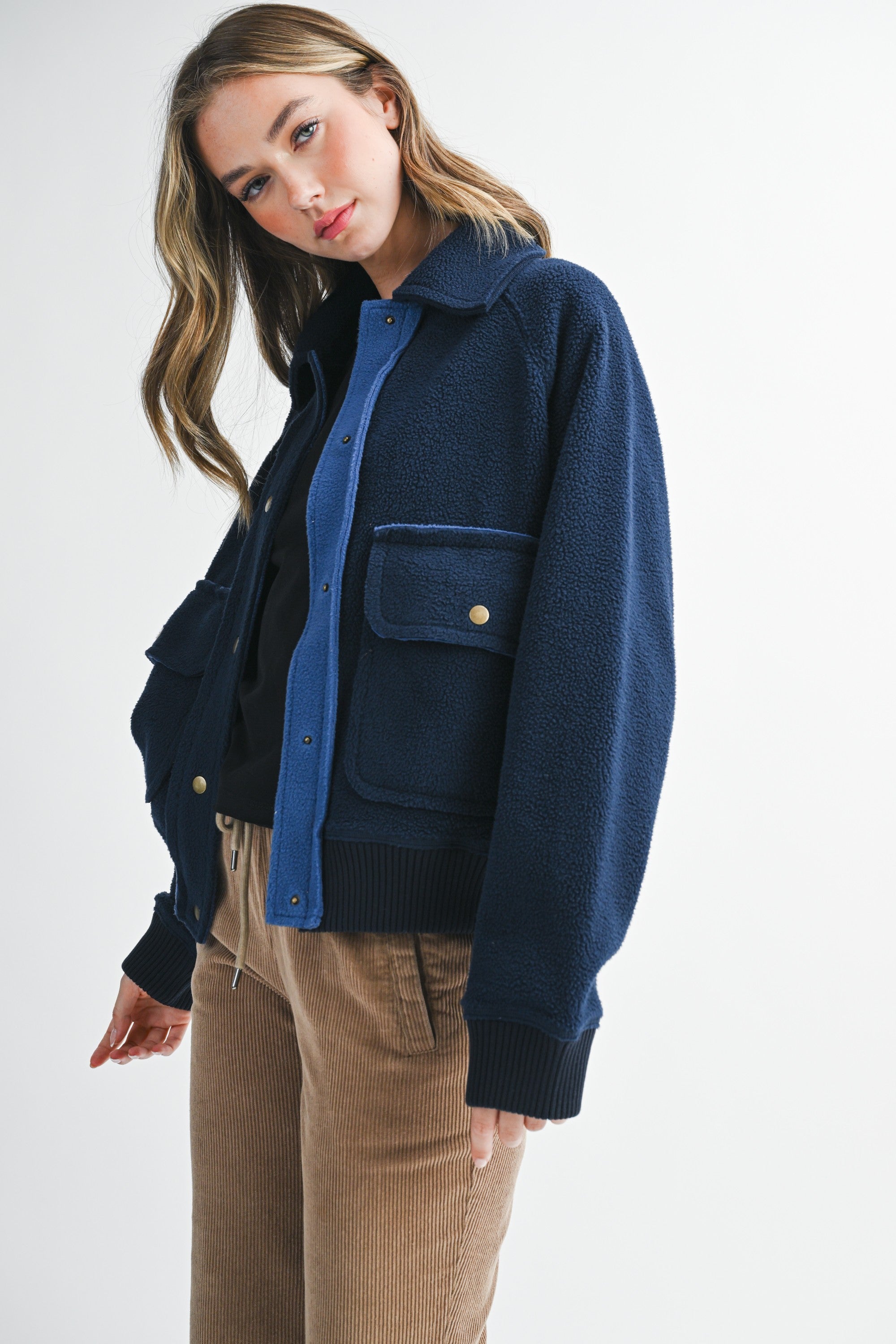 Estella Cropped Button Up Jacket