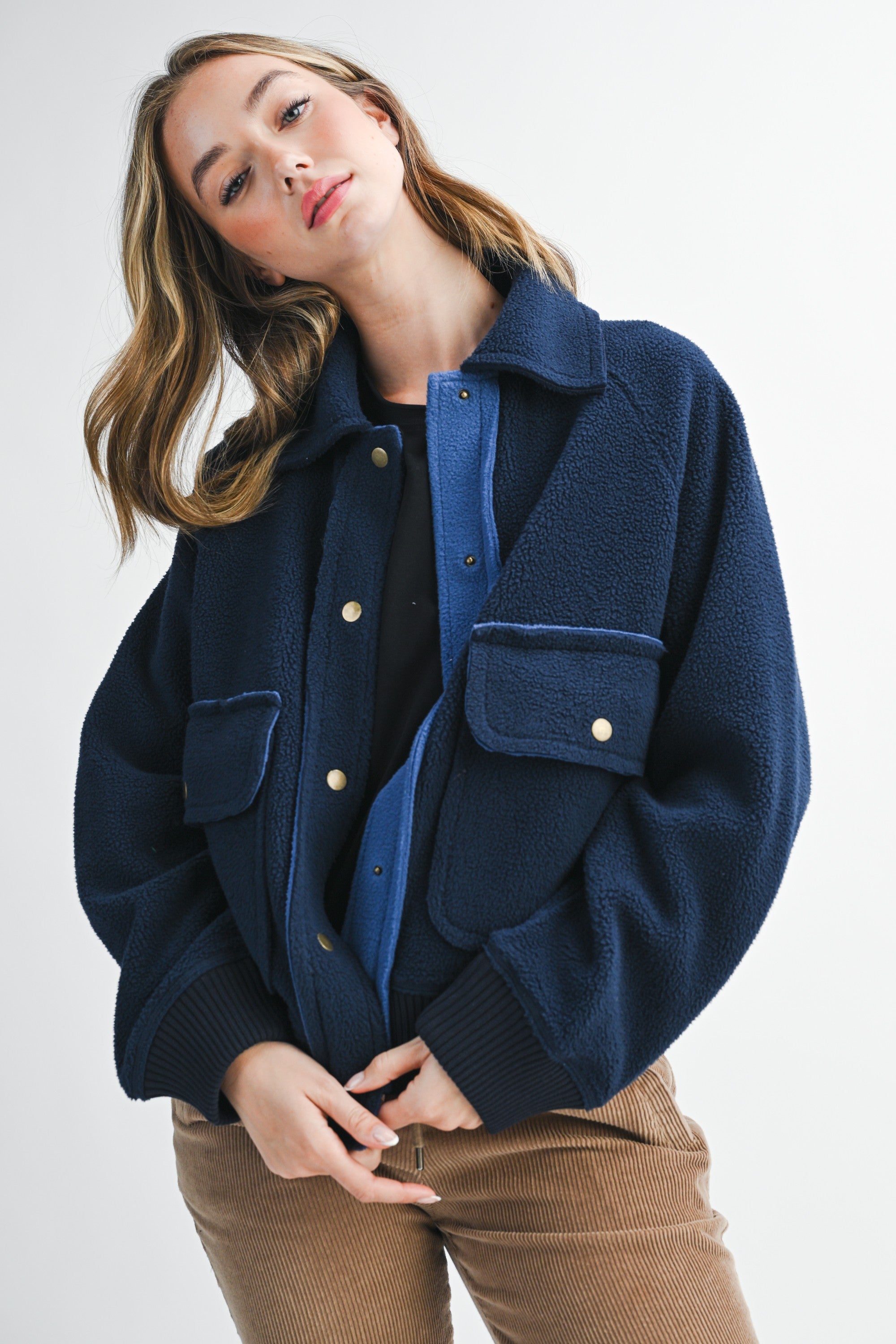 Estella Cropped Button Up Jacket