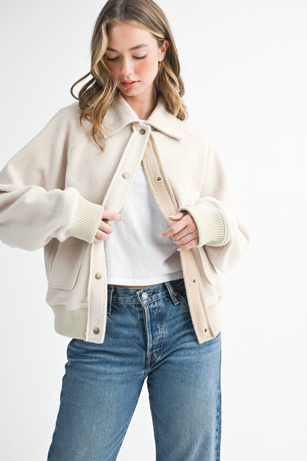 Estella Cropped Button Up Jacket