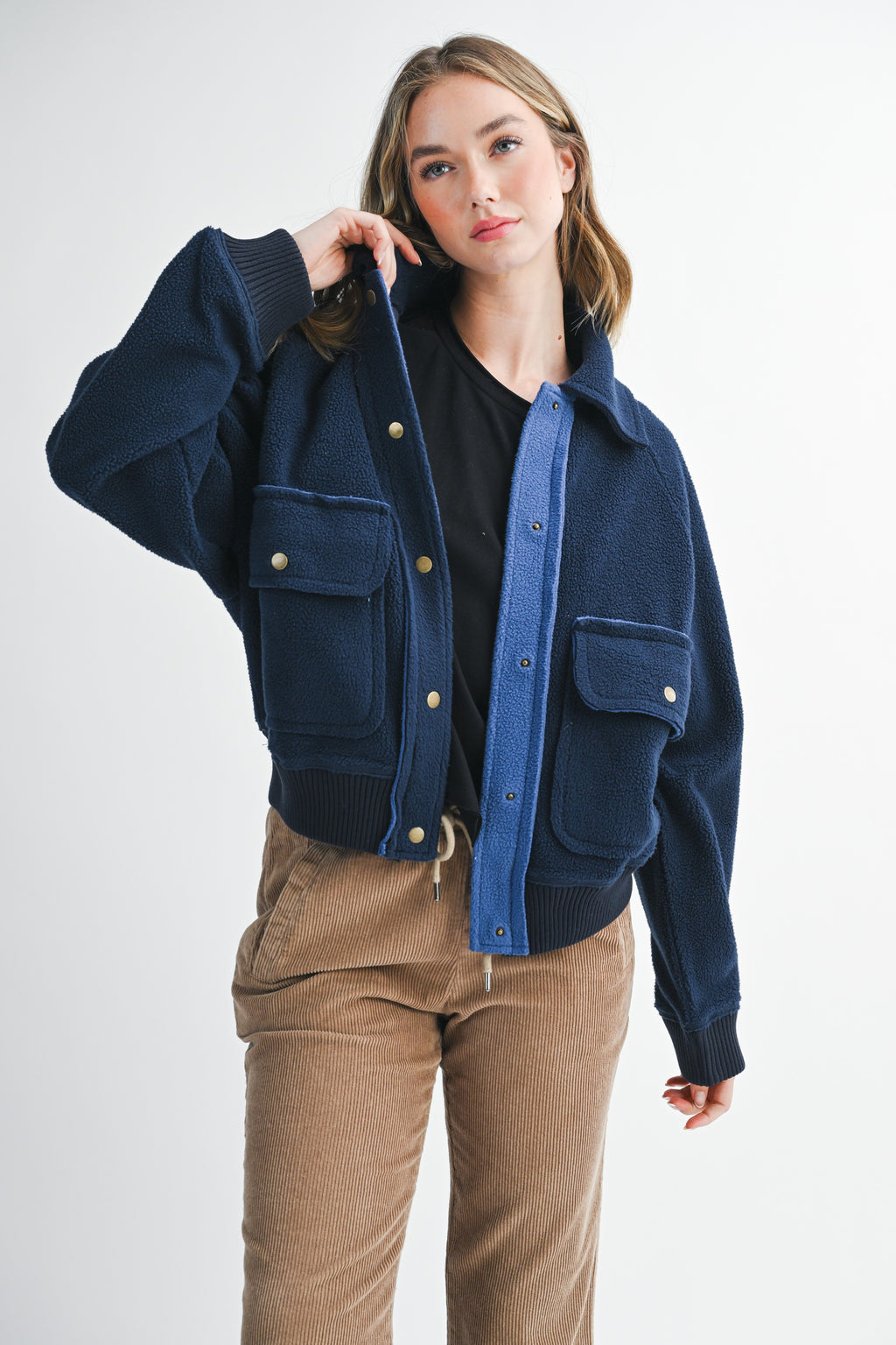 Estella Cropped Button Up Jacket