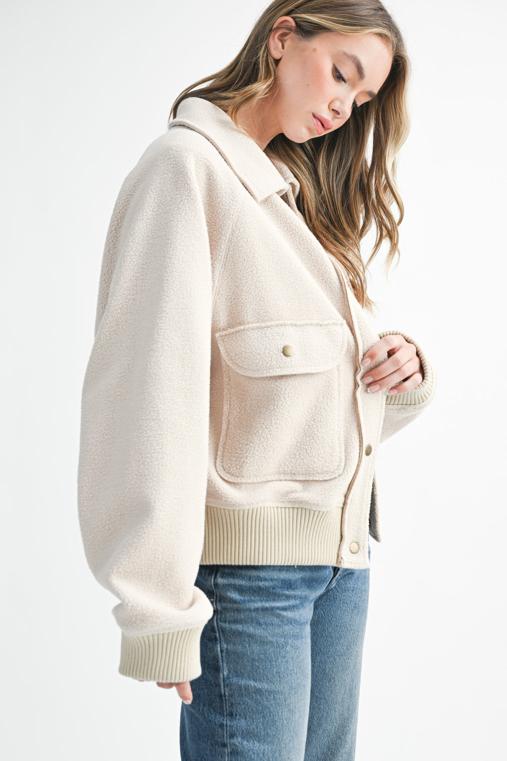 Estella Cropped Button Up Jacket