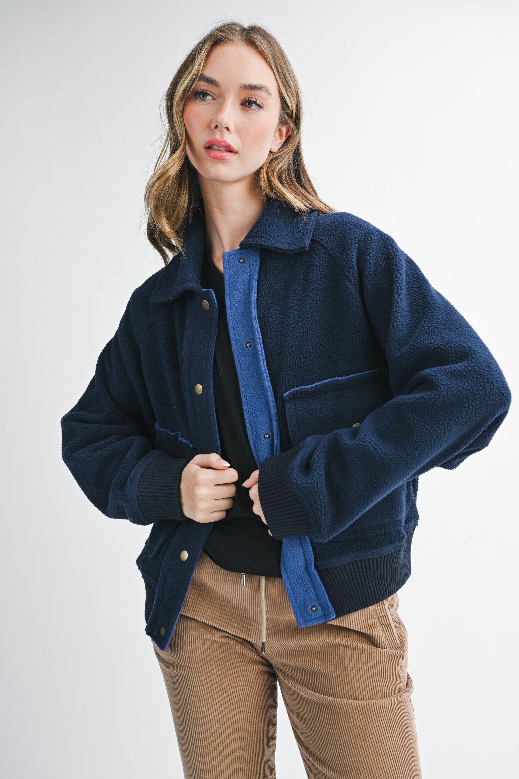 Estella Cropped Button Up Jacket