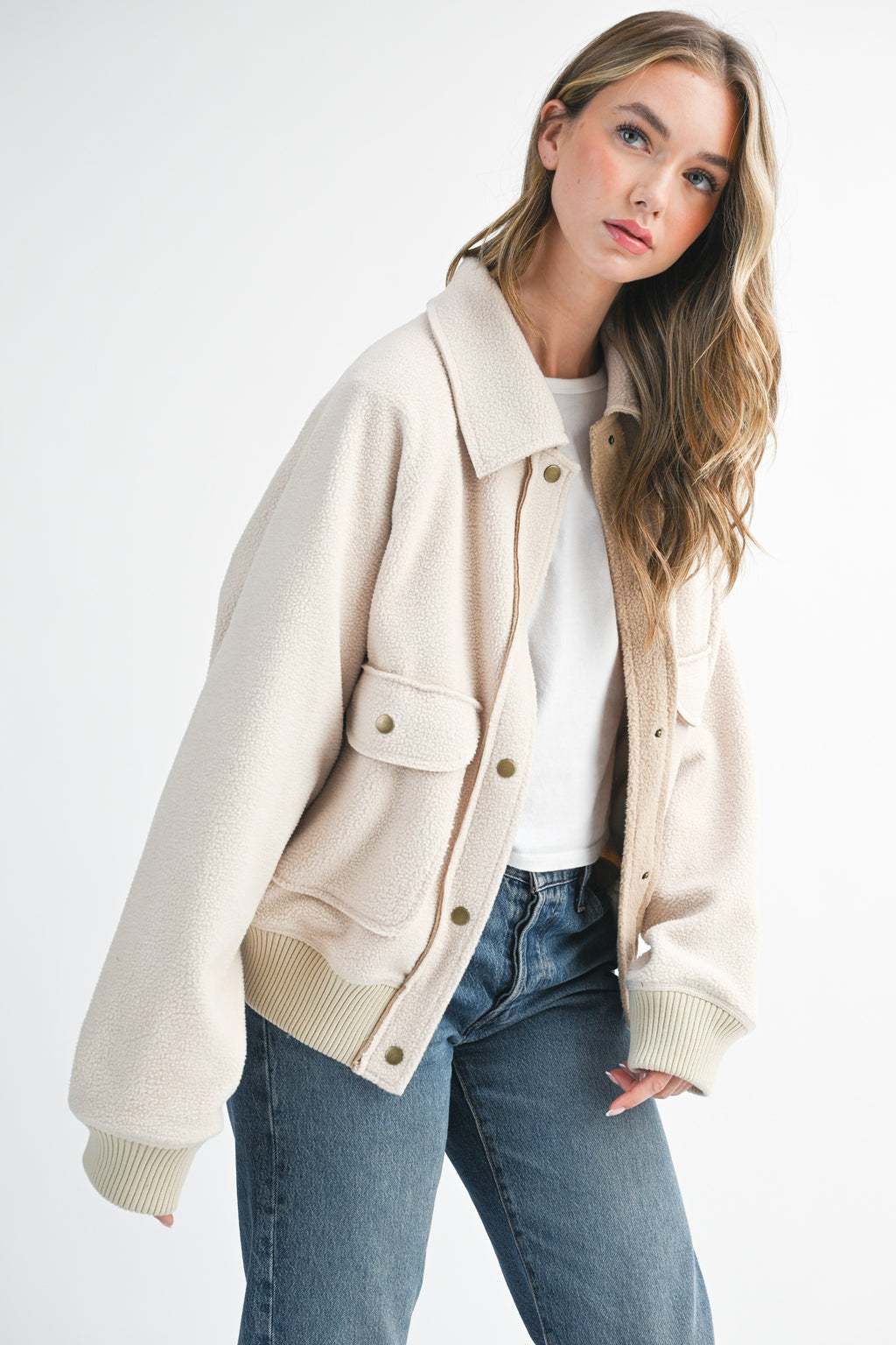 Estella Cropped Button Up Jacket