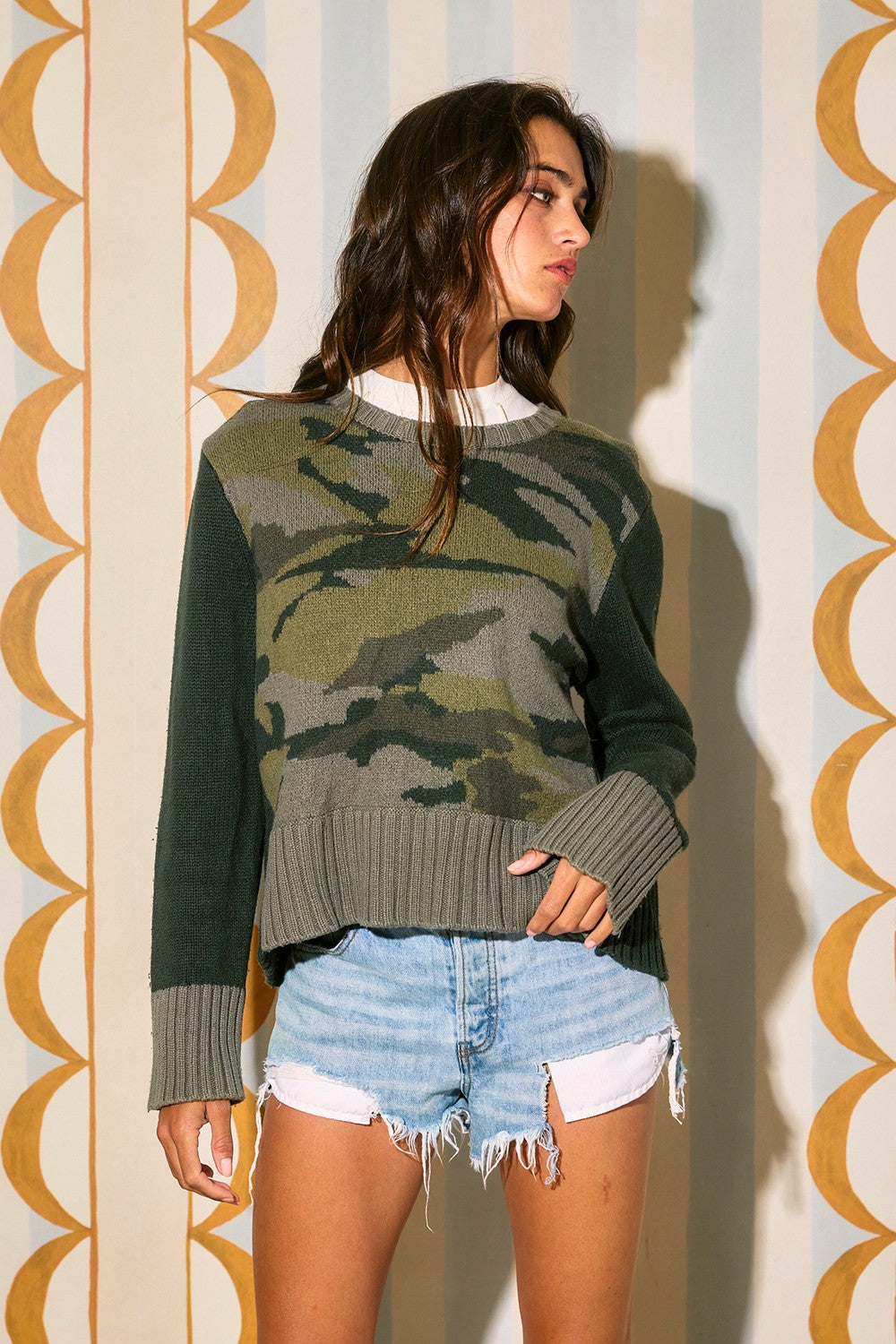 Chloe Camo Sweater