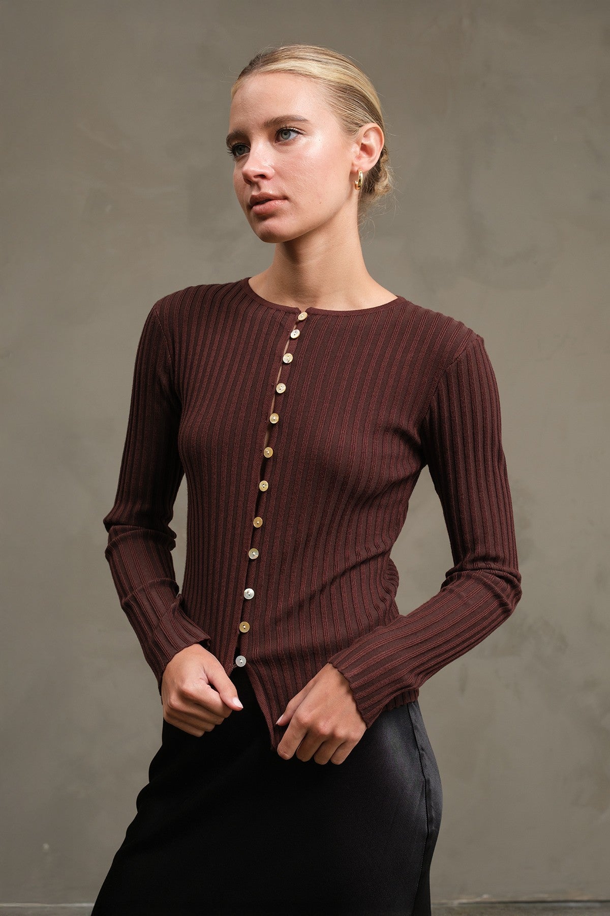 Sierra Slim Fit Button Top