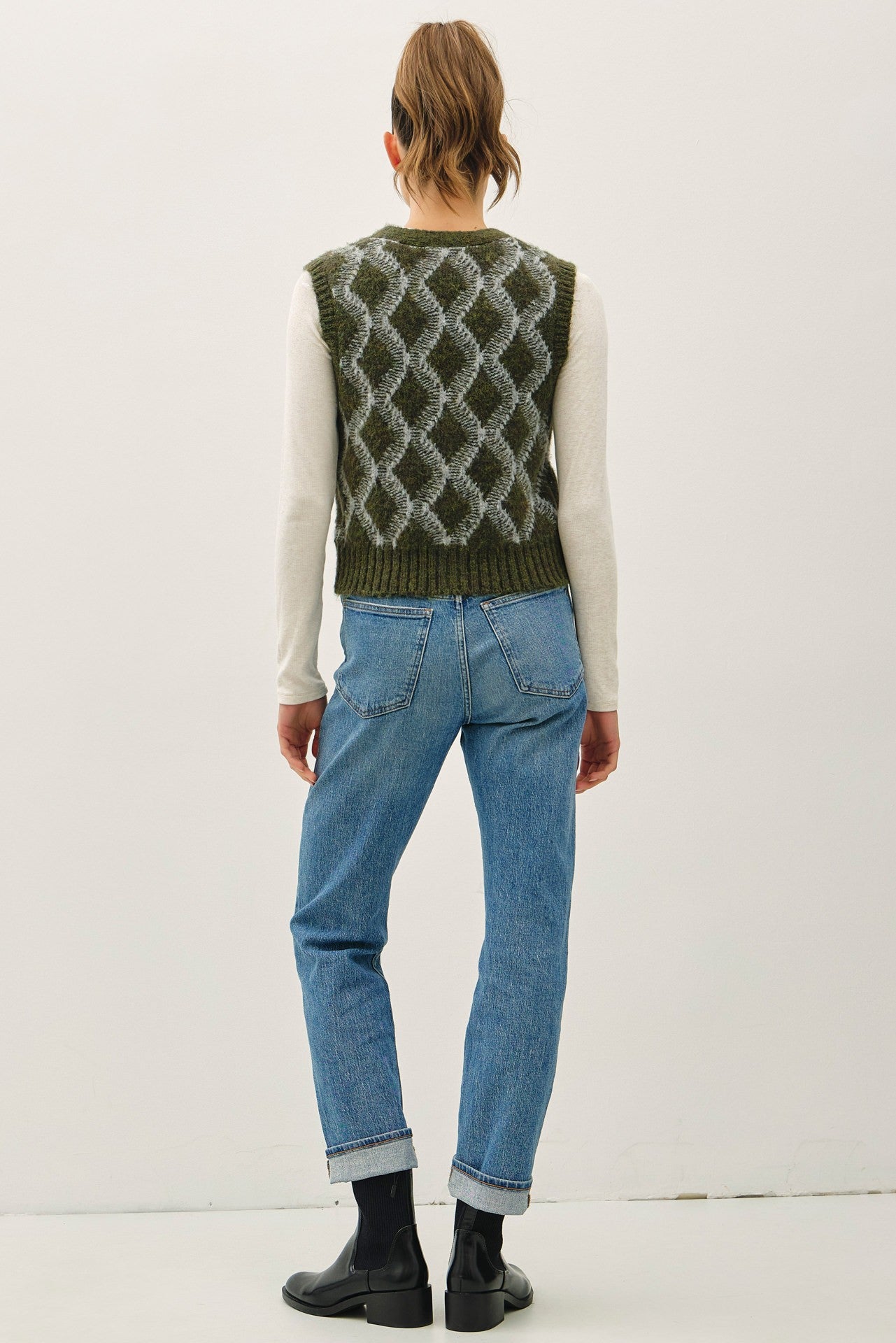 Cora Argyle Sweater Vest