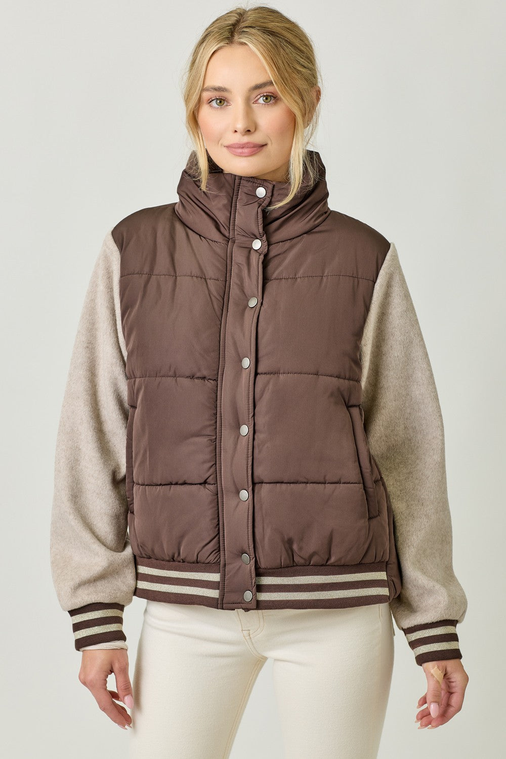 Briar Mixed Media Puffer Jacket
