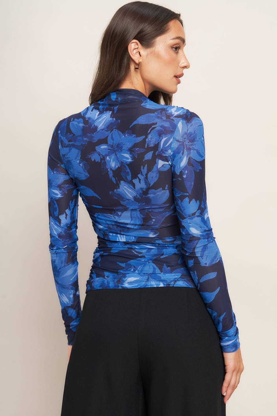 Kehlani Floral Mesh Top