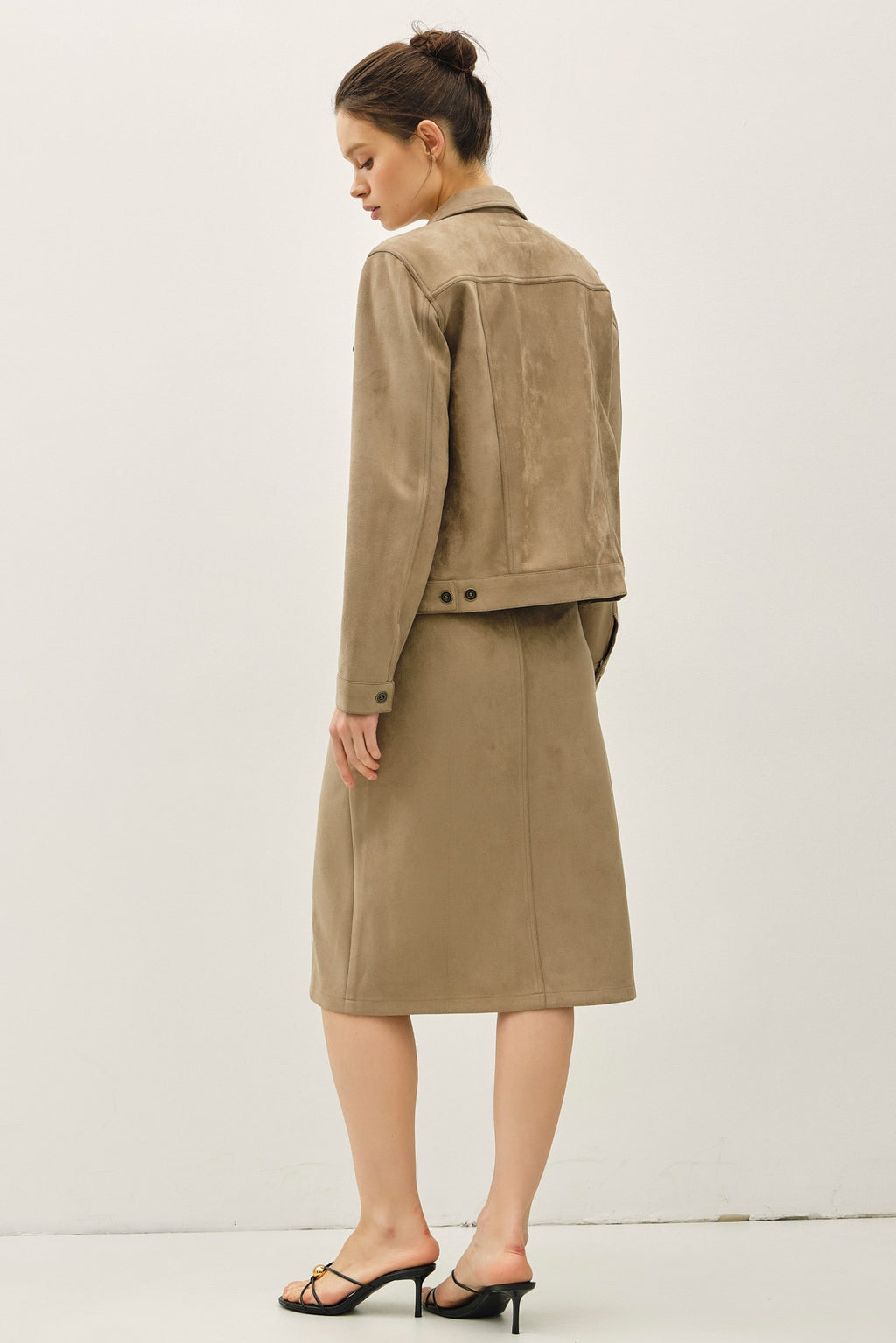 Julieta Suede Midi Skirt