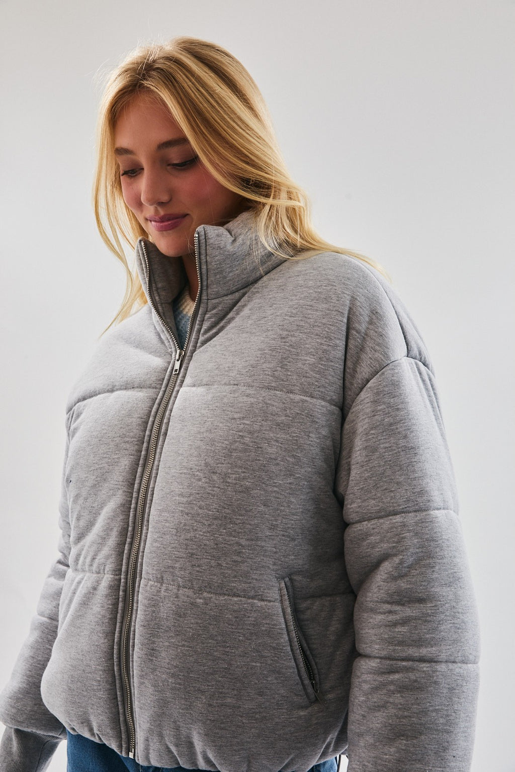Jersey Puffer Jacket