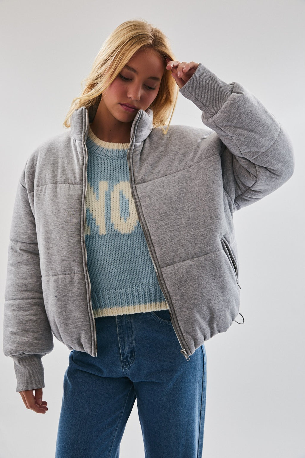 Jersey Puffer Jacket