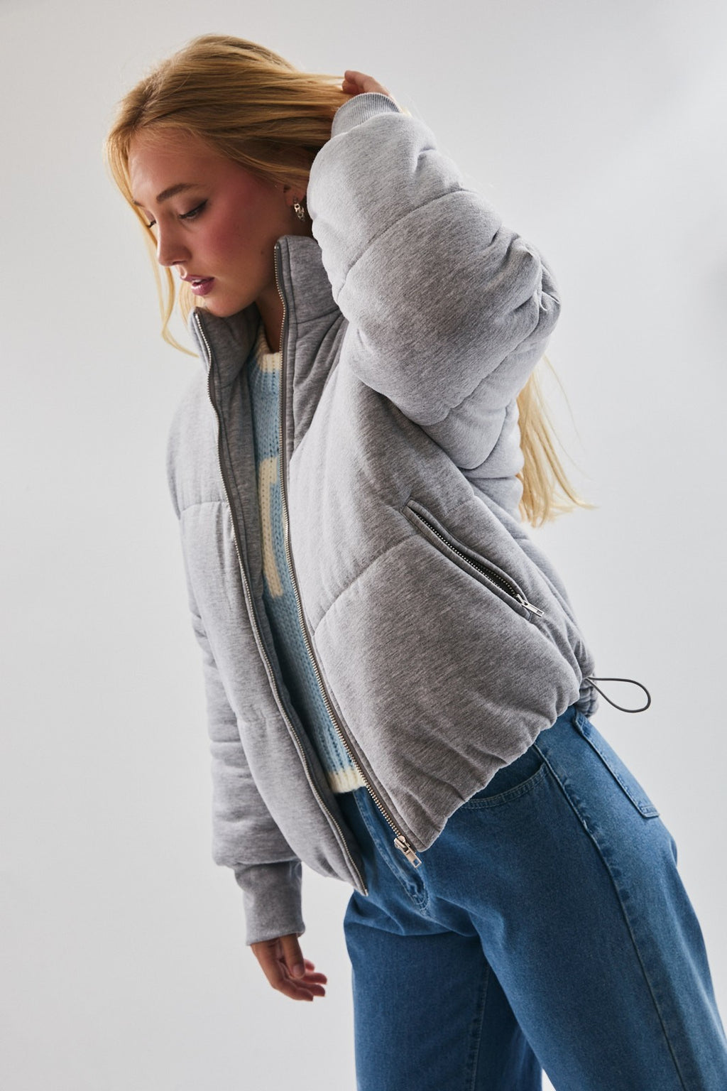 Jersey Puffer Jacket