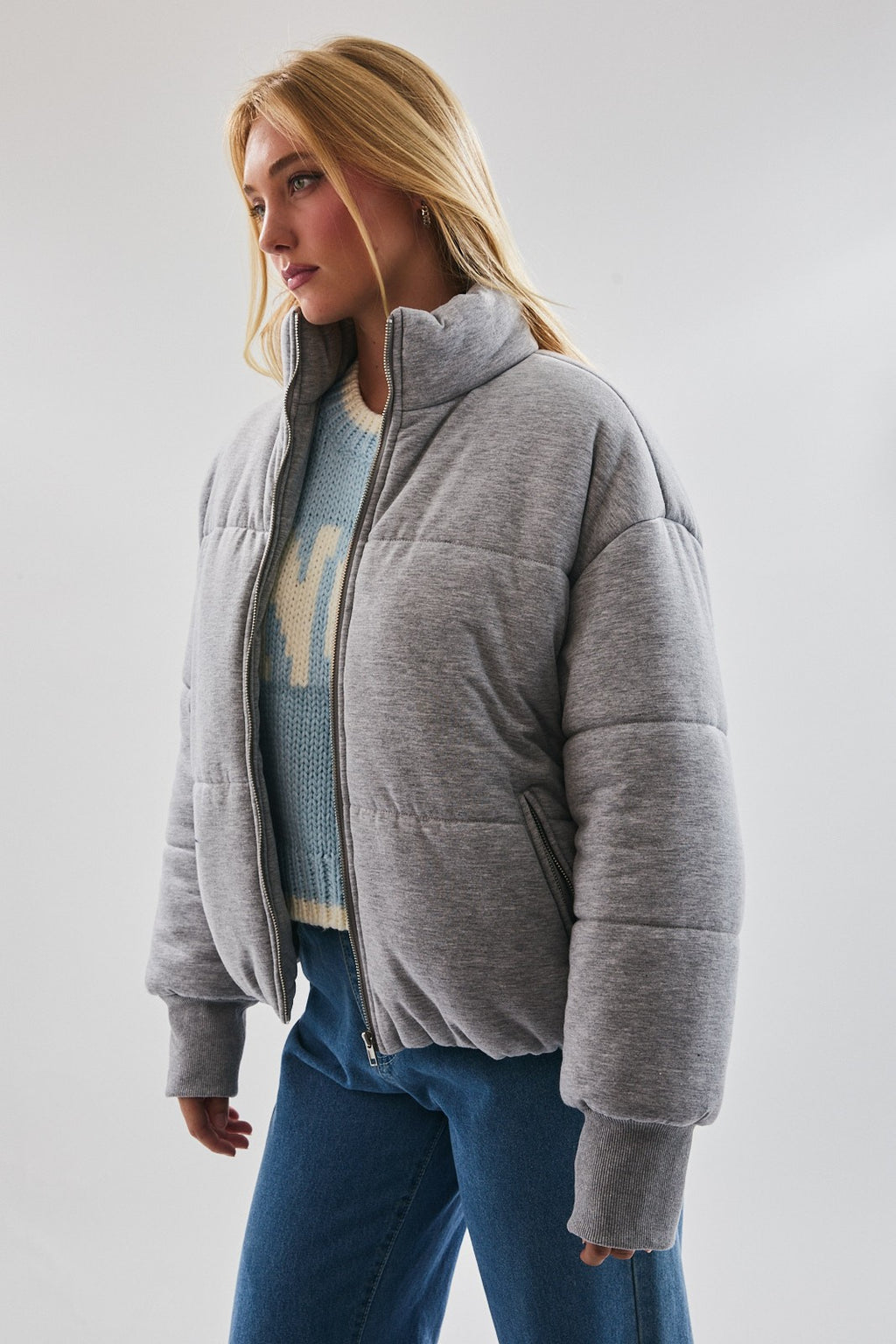 Jersey Puffer Jacket