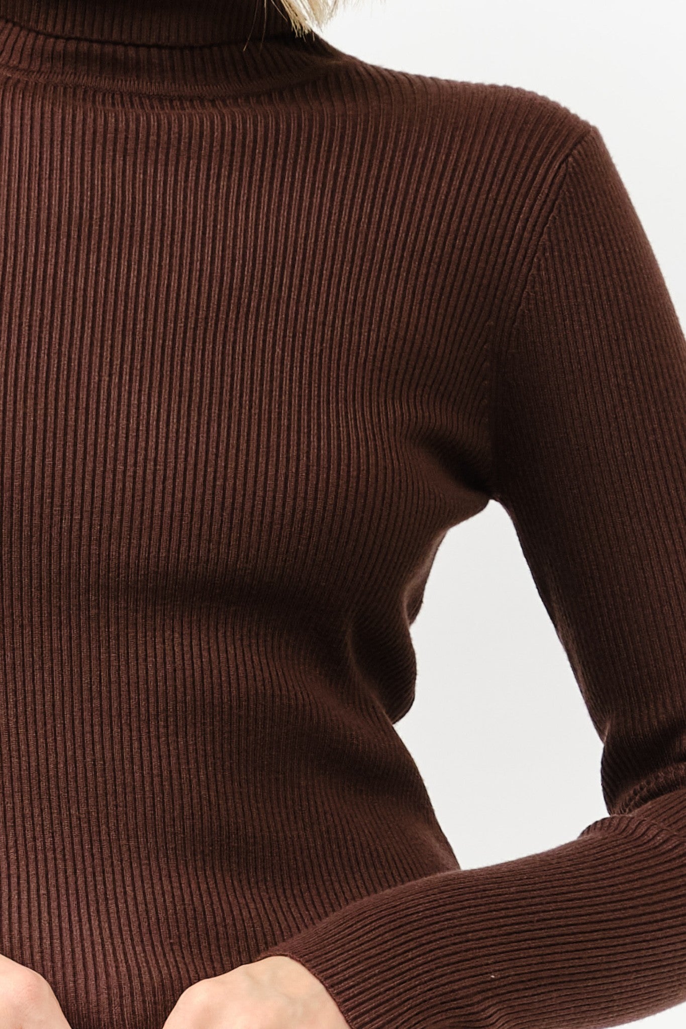Gracie Turtleneck Sweater- Brown