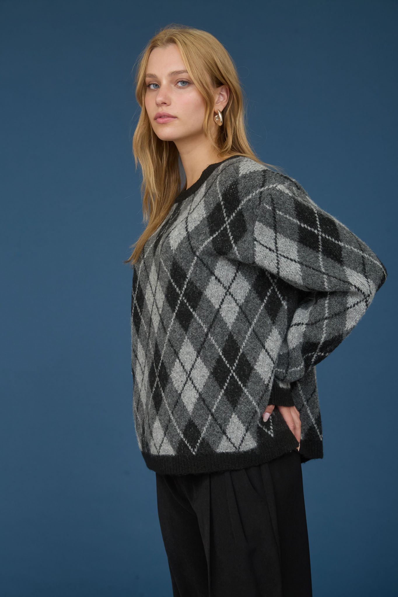 Argyle Pattern Sweater