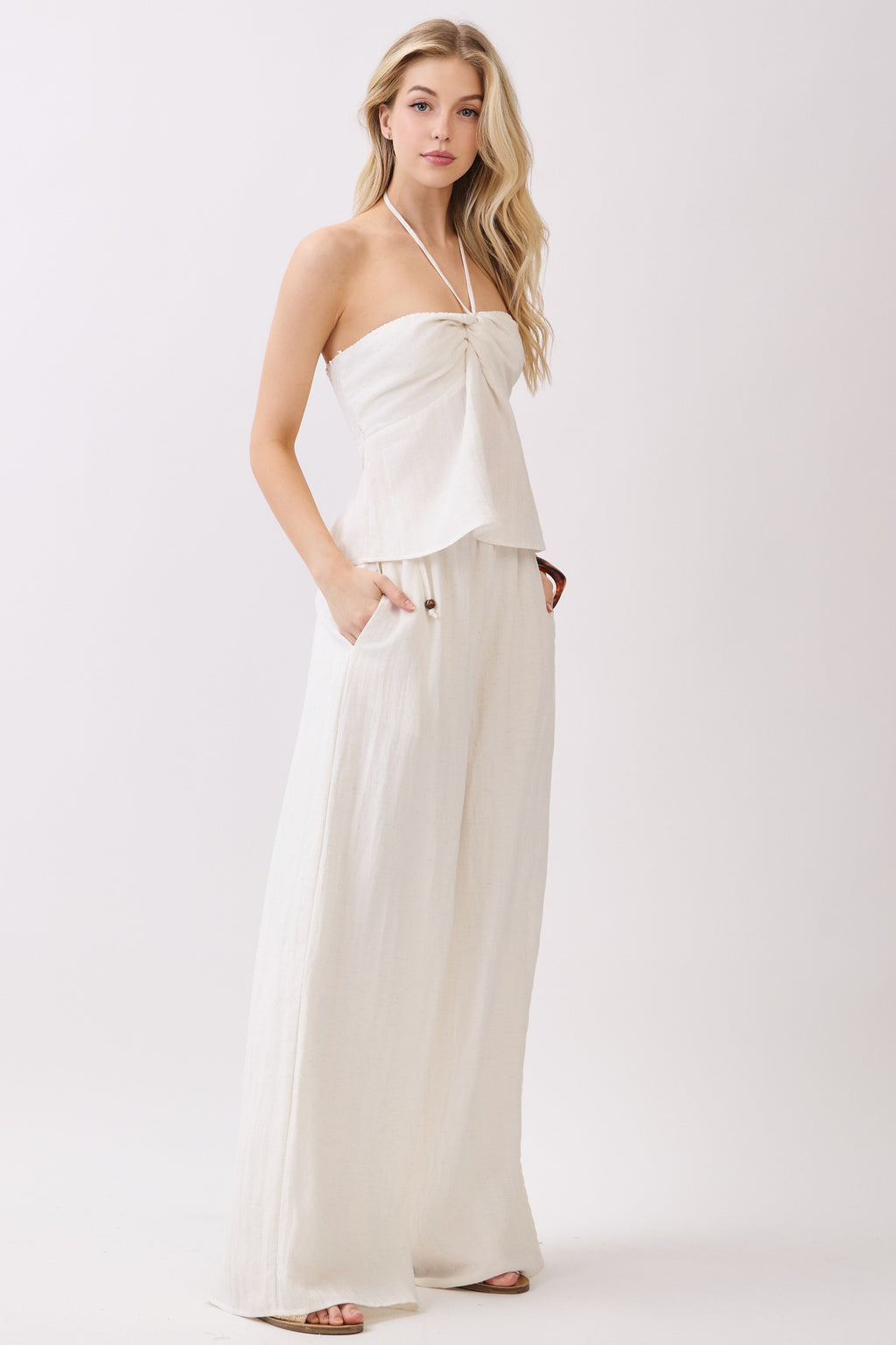 Belle Beaded Wide Leg Pant