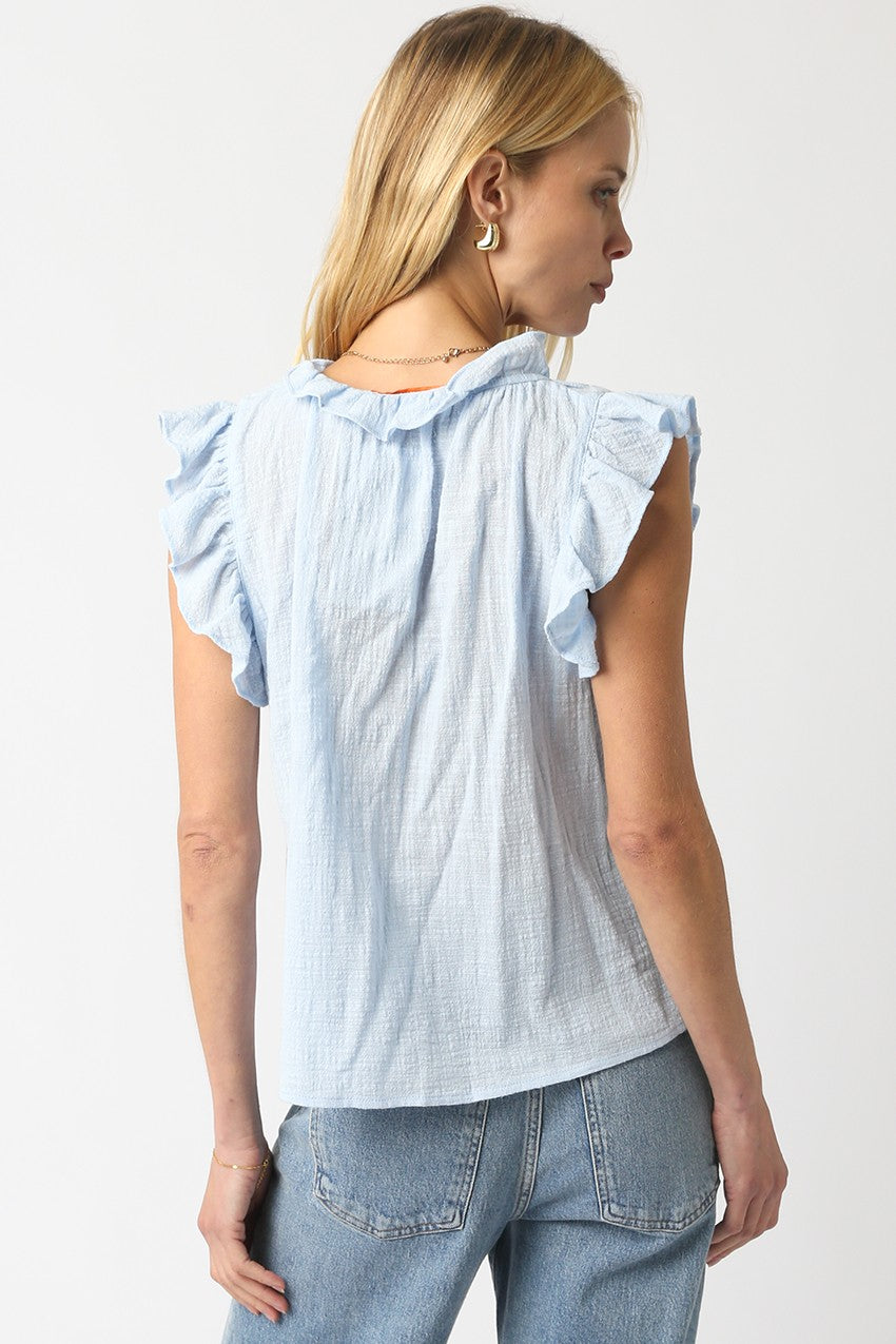 Emilie Ruffle Sleeve Blouse