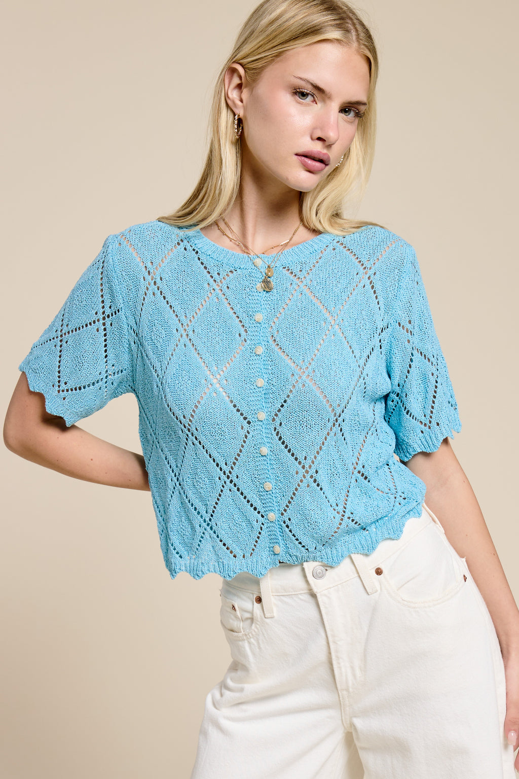 Penny Pointelle Cardigan