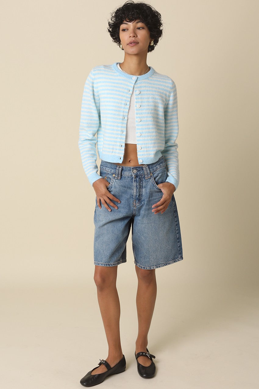 Deja Cropped Knit Cardigan