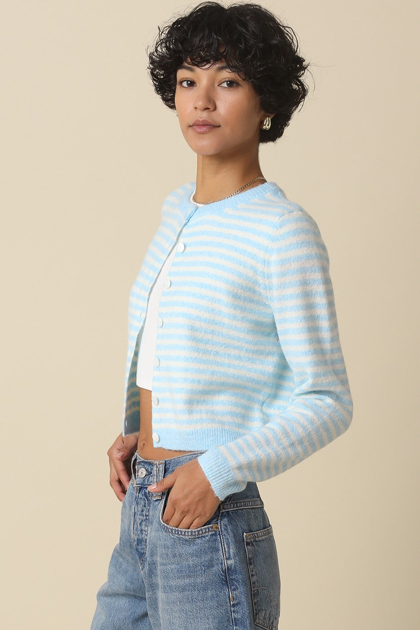 Deja Cropped Knit Cardigan