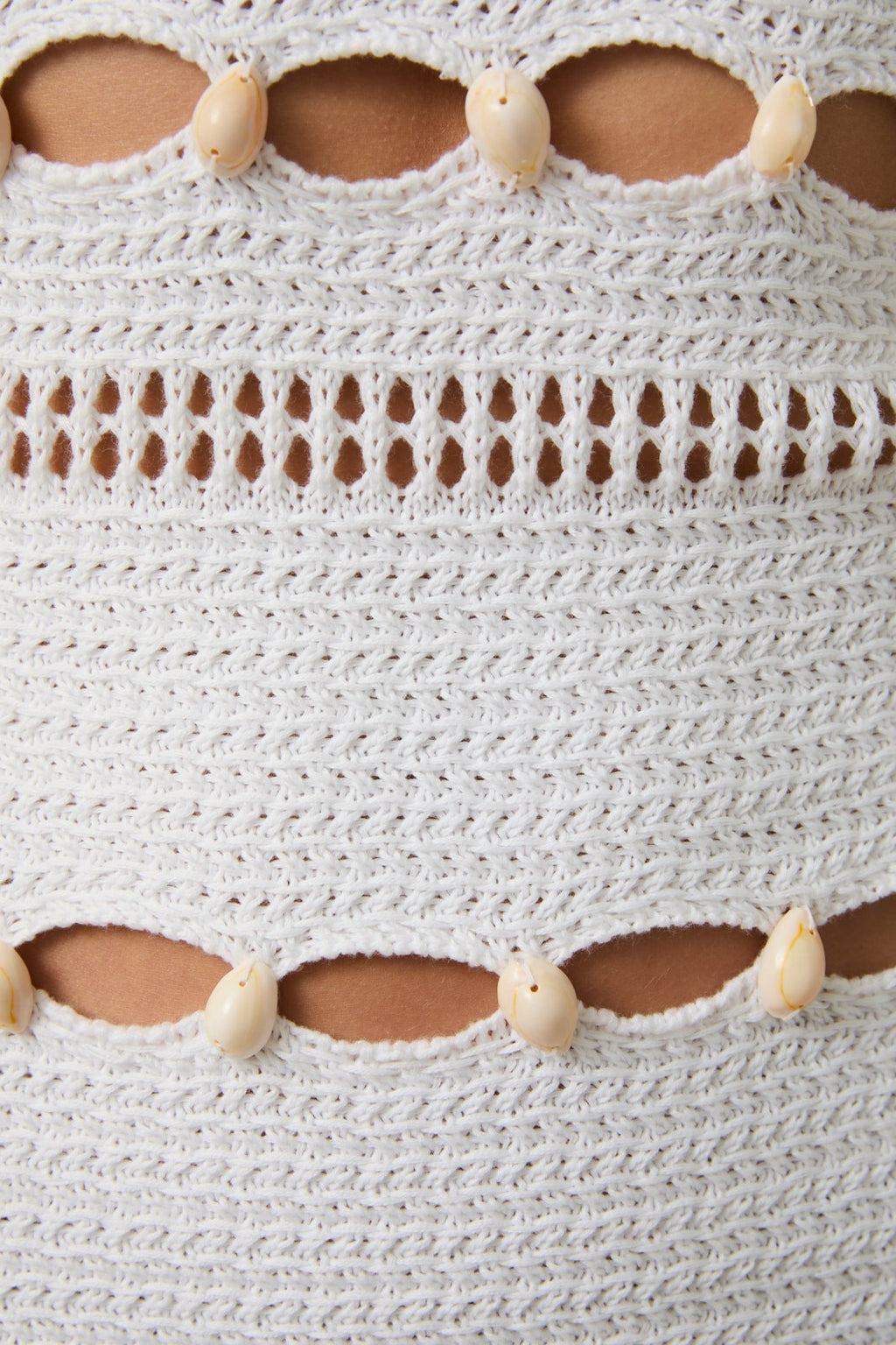 Seashell Detail Crochet Tube Dress
