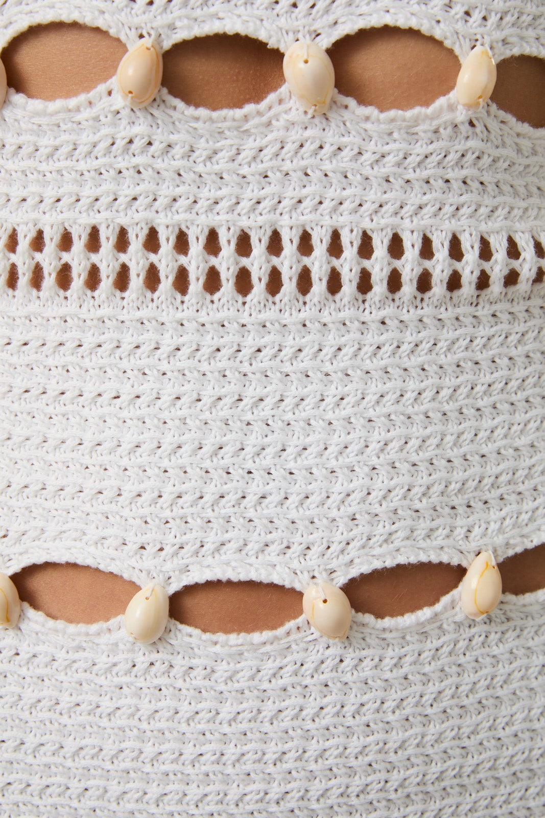 Seashell Detail Crochet Tube Dress
