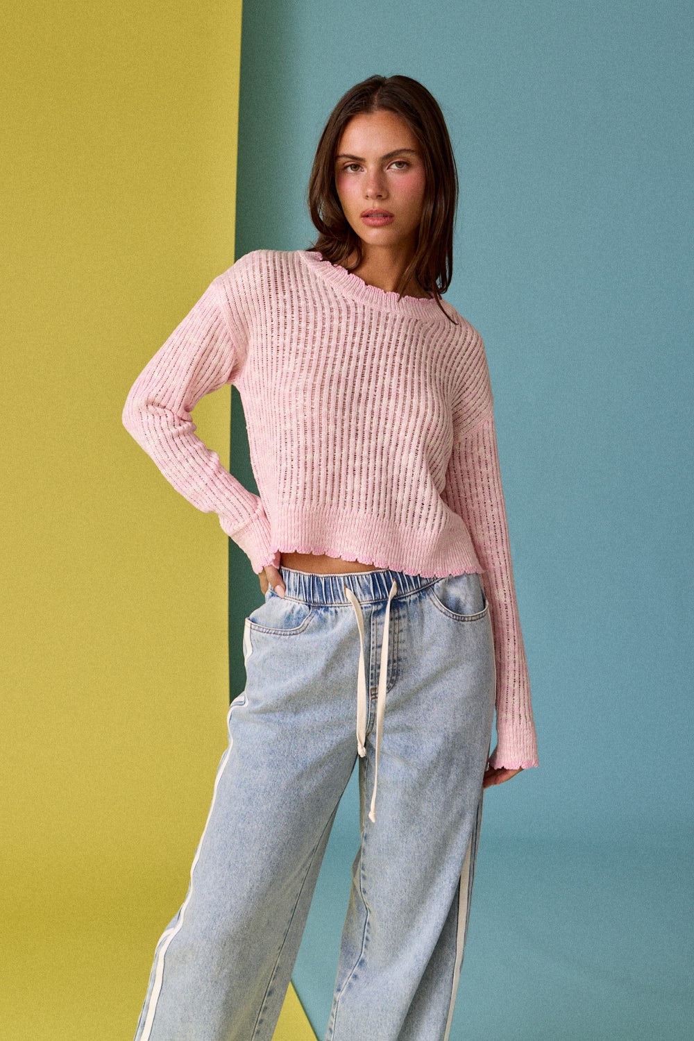 Mimi Scallop Edge Sweater - Clothes Horse