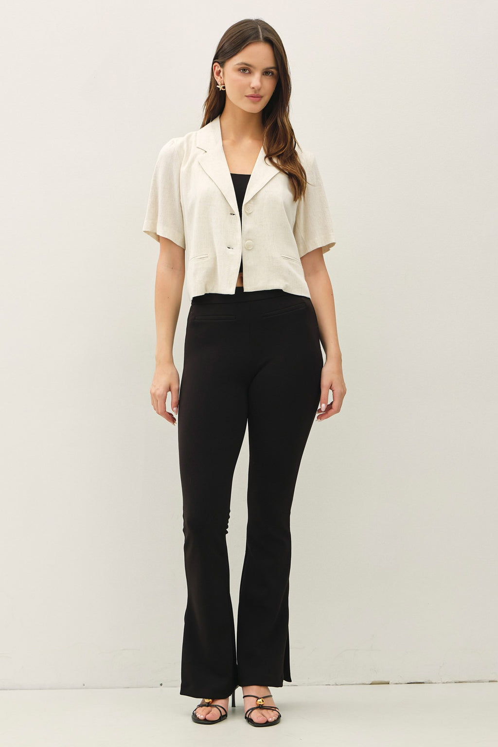 Linen Short Sleeve Blazer