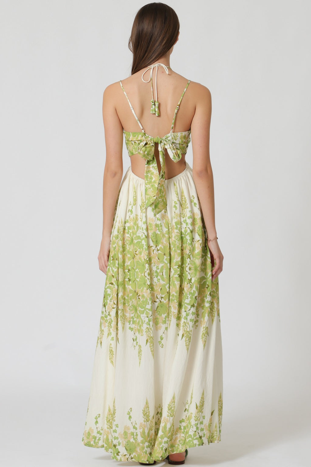 Tie Front Floral Maxi Dress