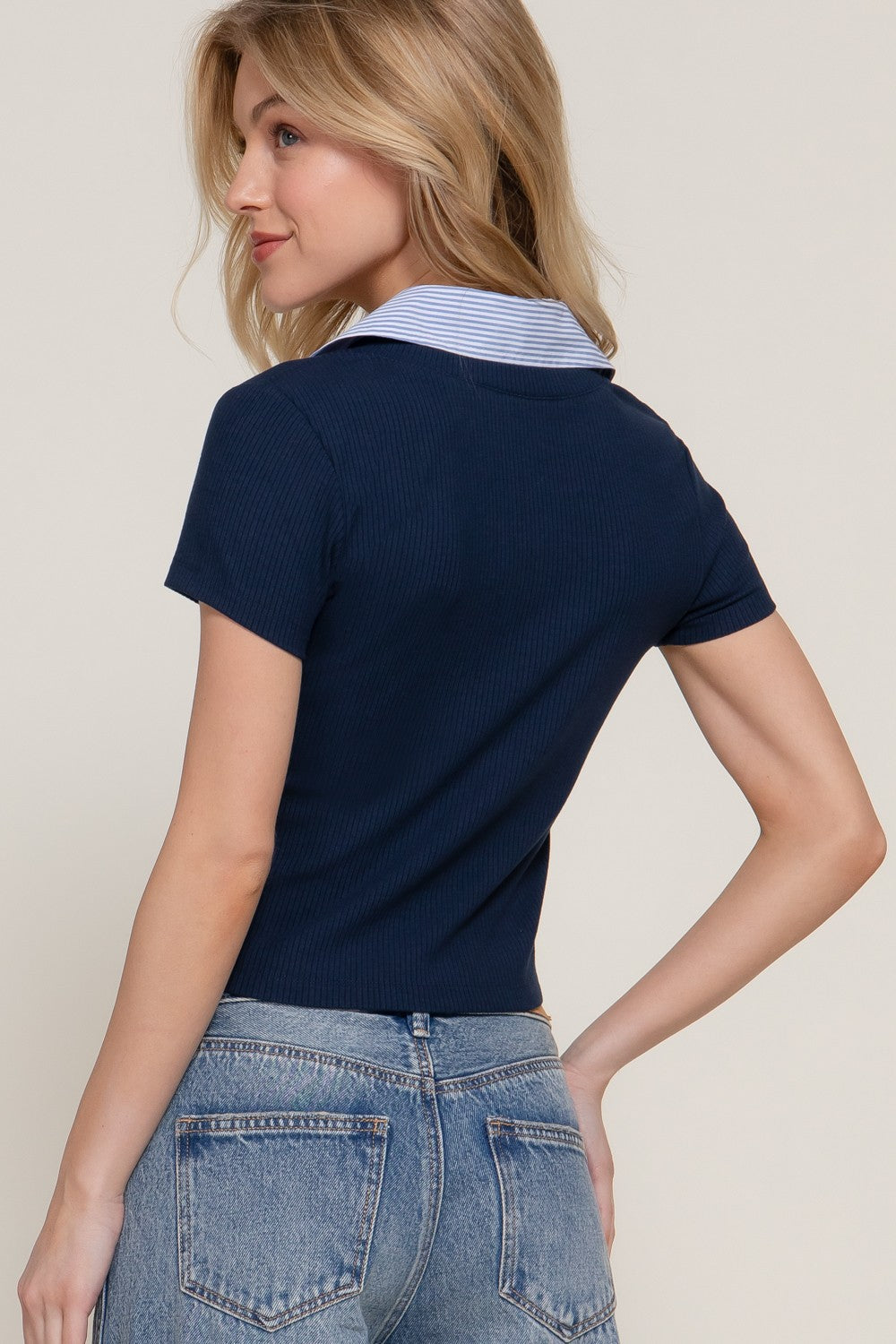 Sunny Stripe Polo Top