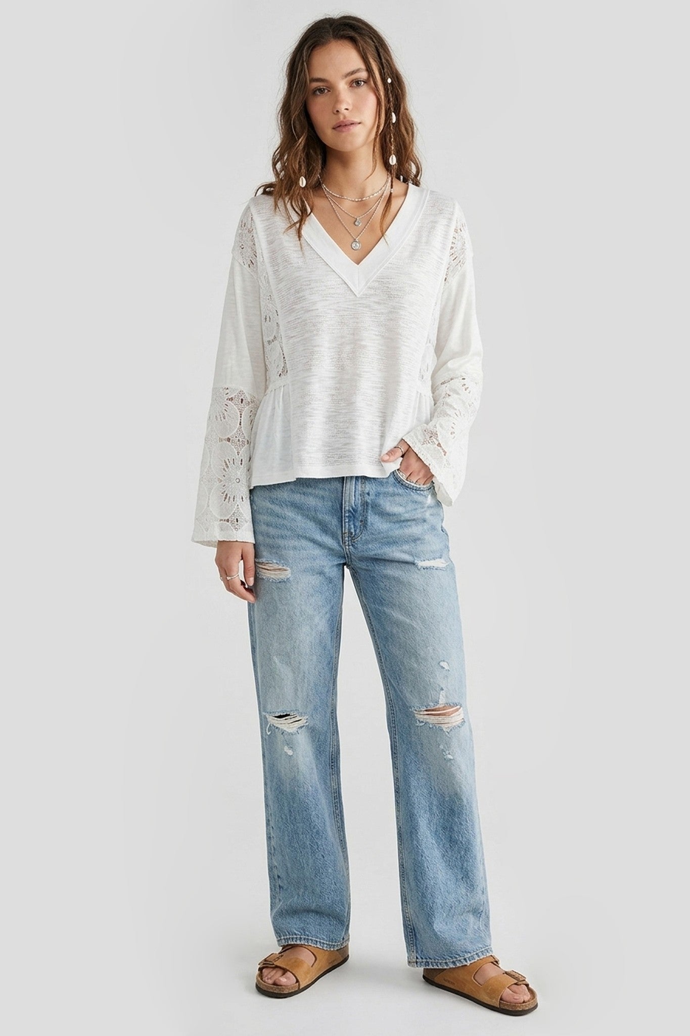 Layla Lace Sleeve Top