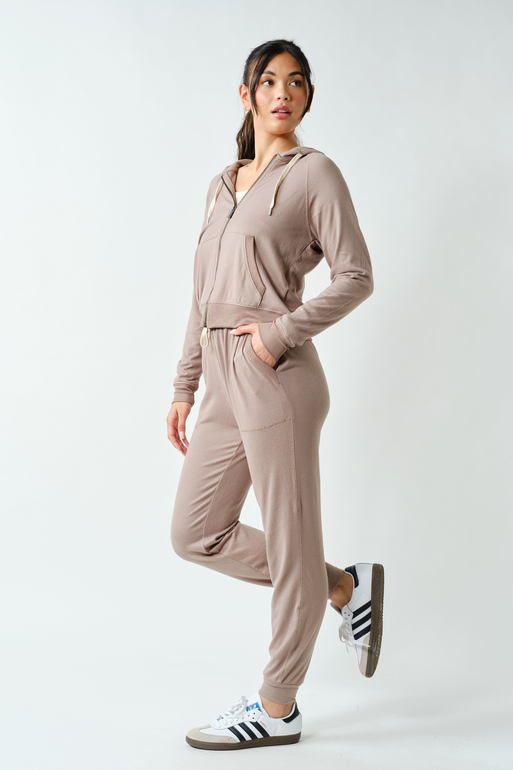 Brushed Hacci Lounge Zip-up Hoodie