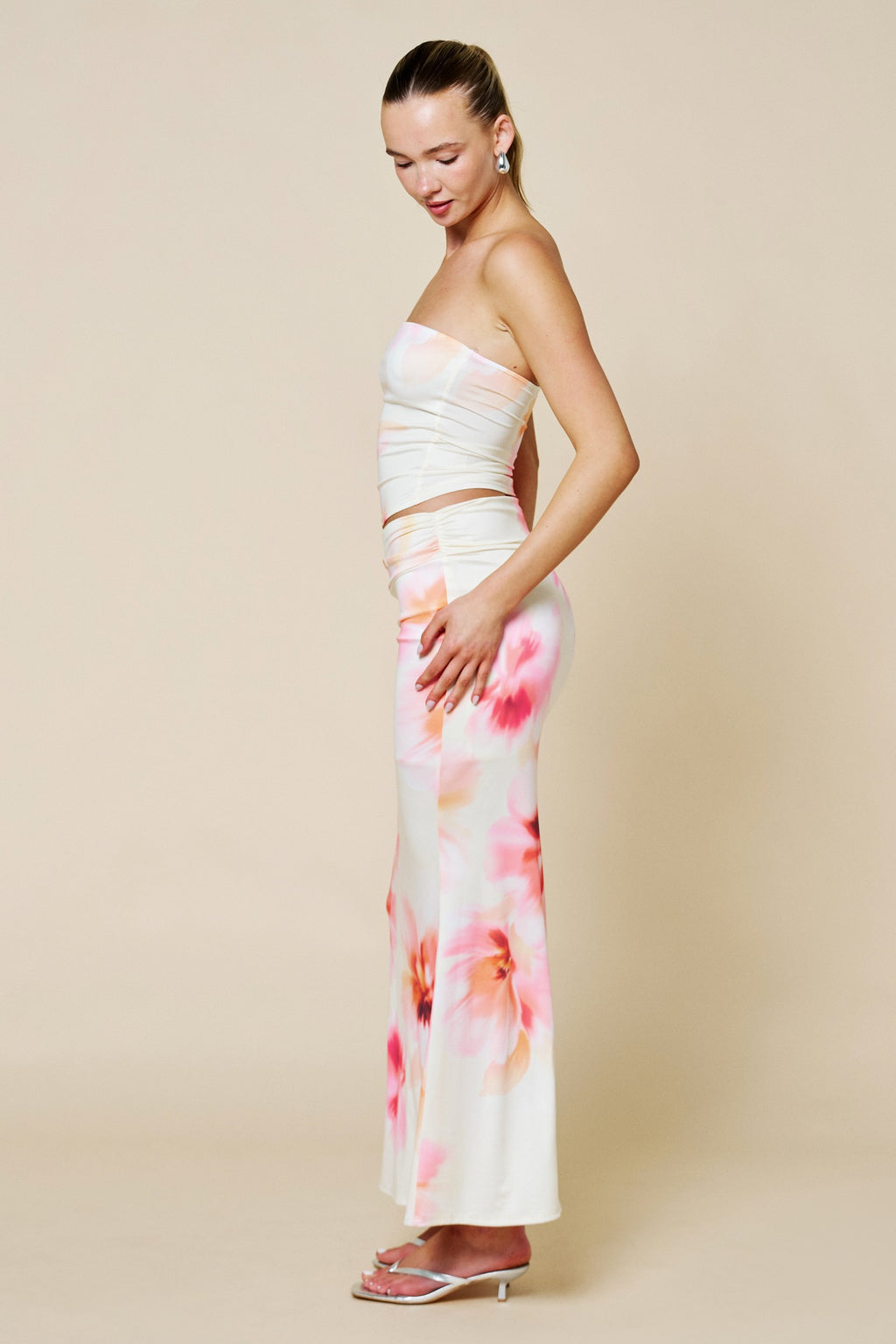 Floral Print Maxi Skirt