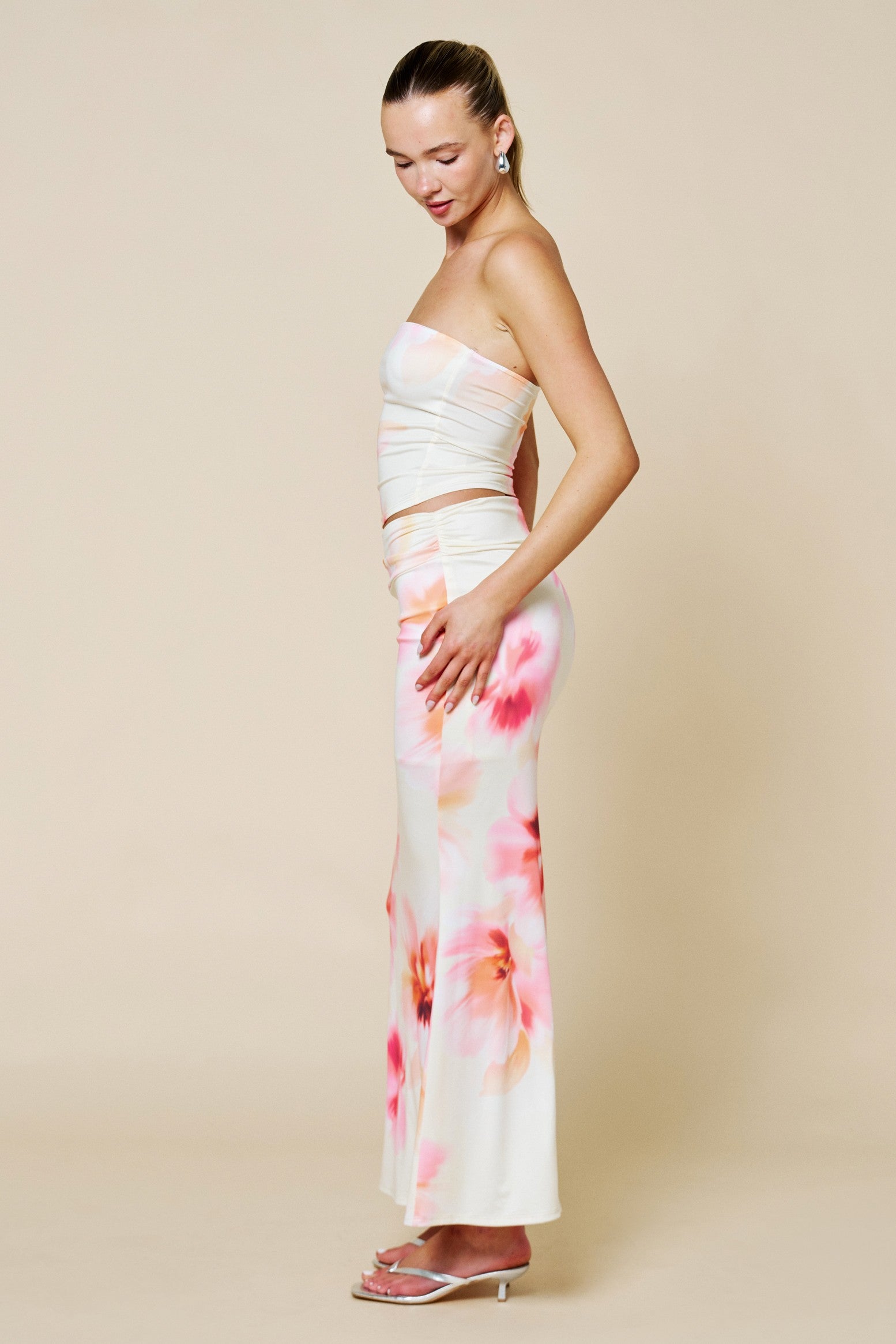 Floral Print Maxi Skirt