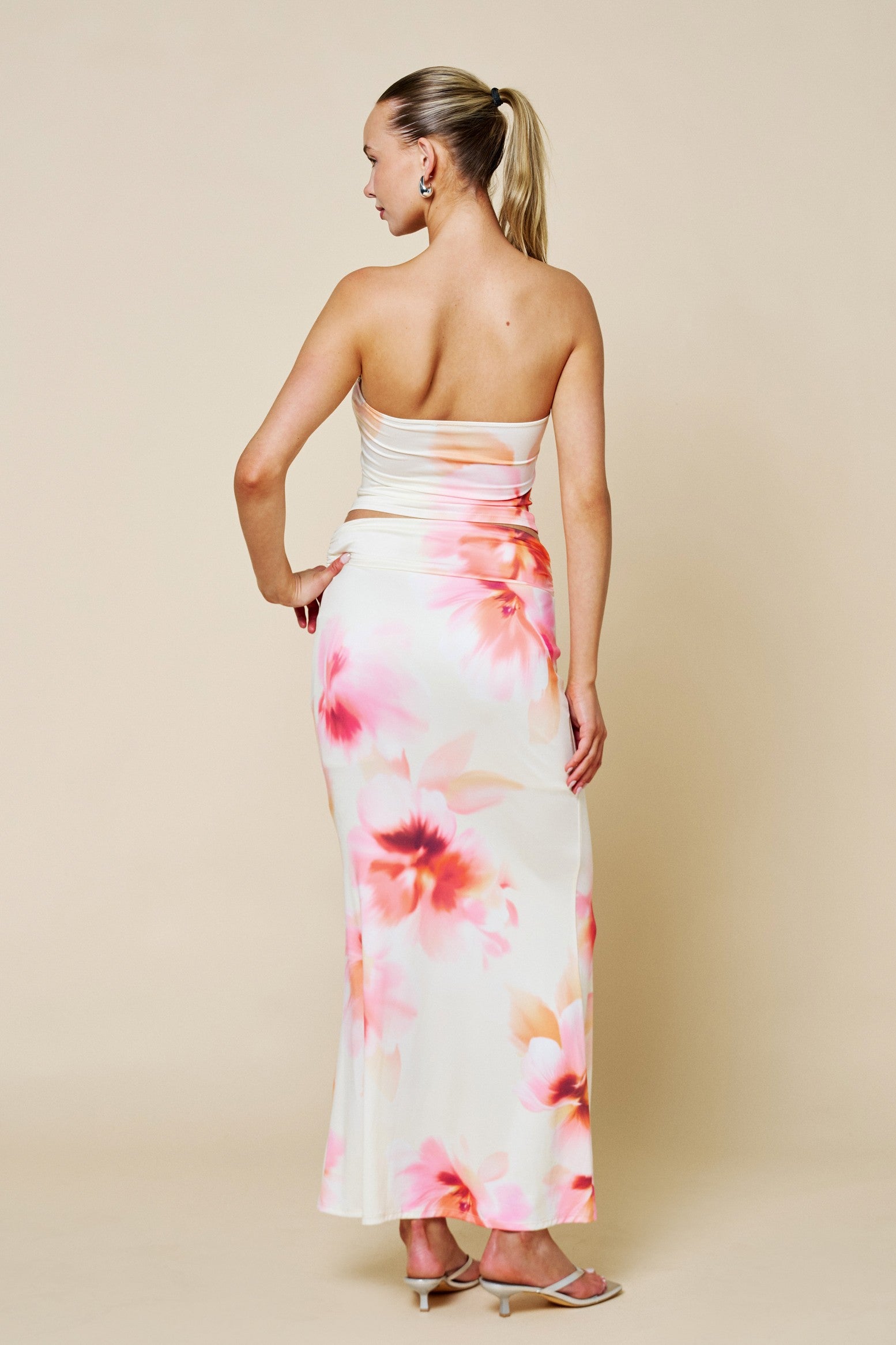 Floral Print Tube Top