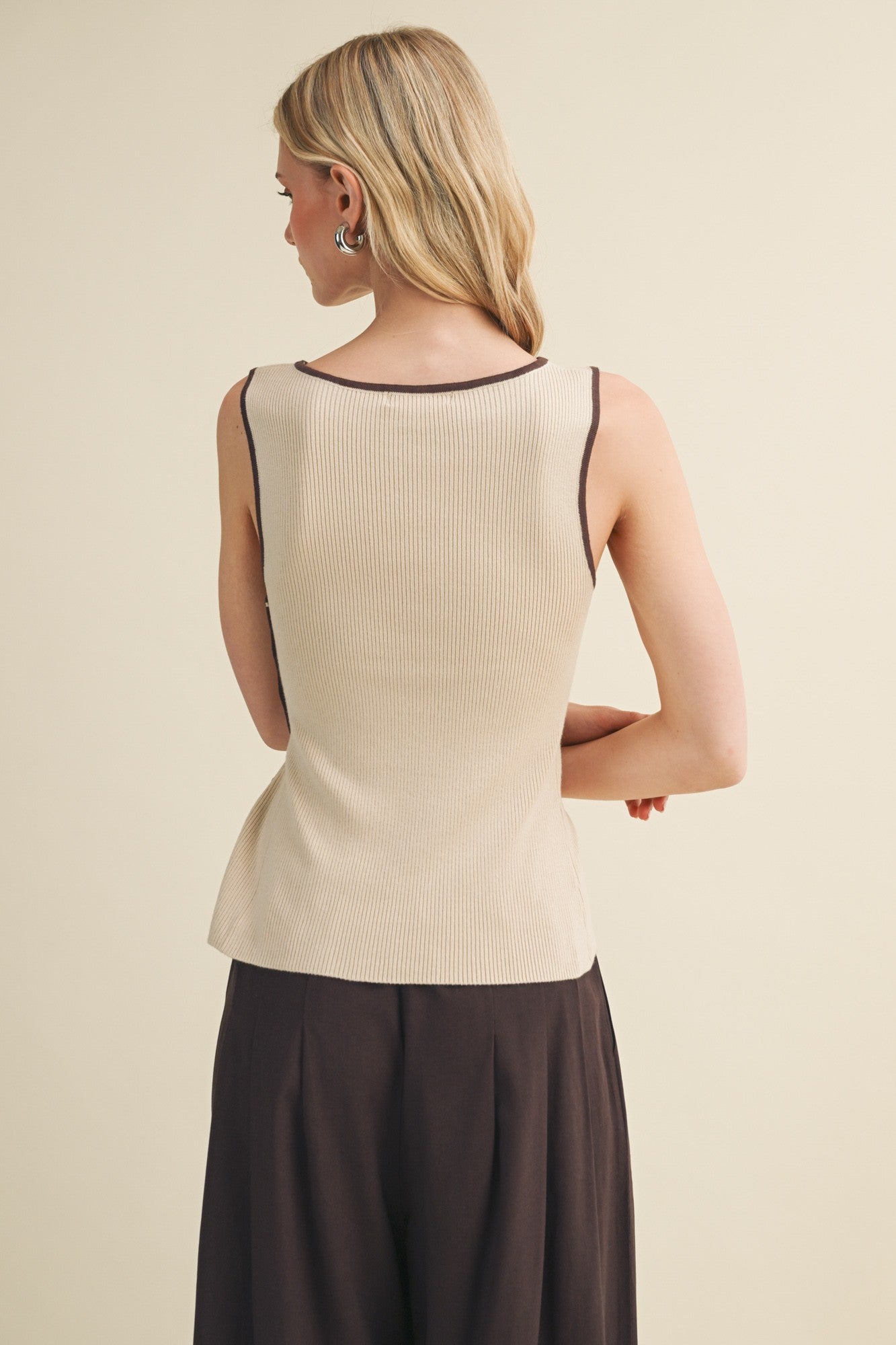 Slit Side Button Down Tank