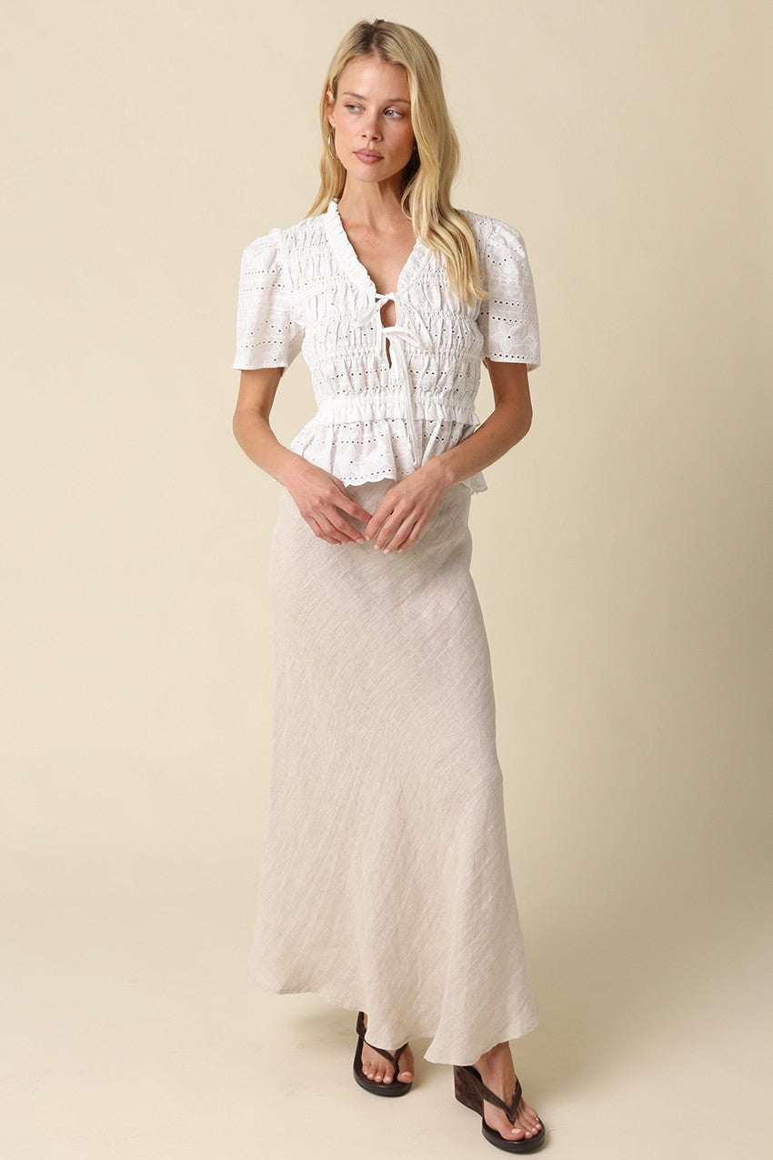 Nadia Linen Maxi Skirt