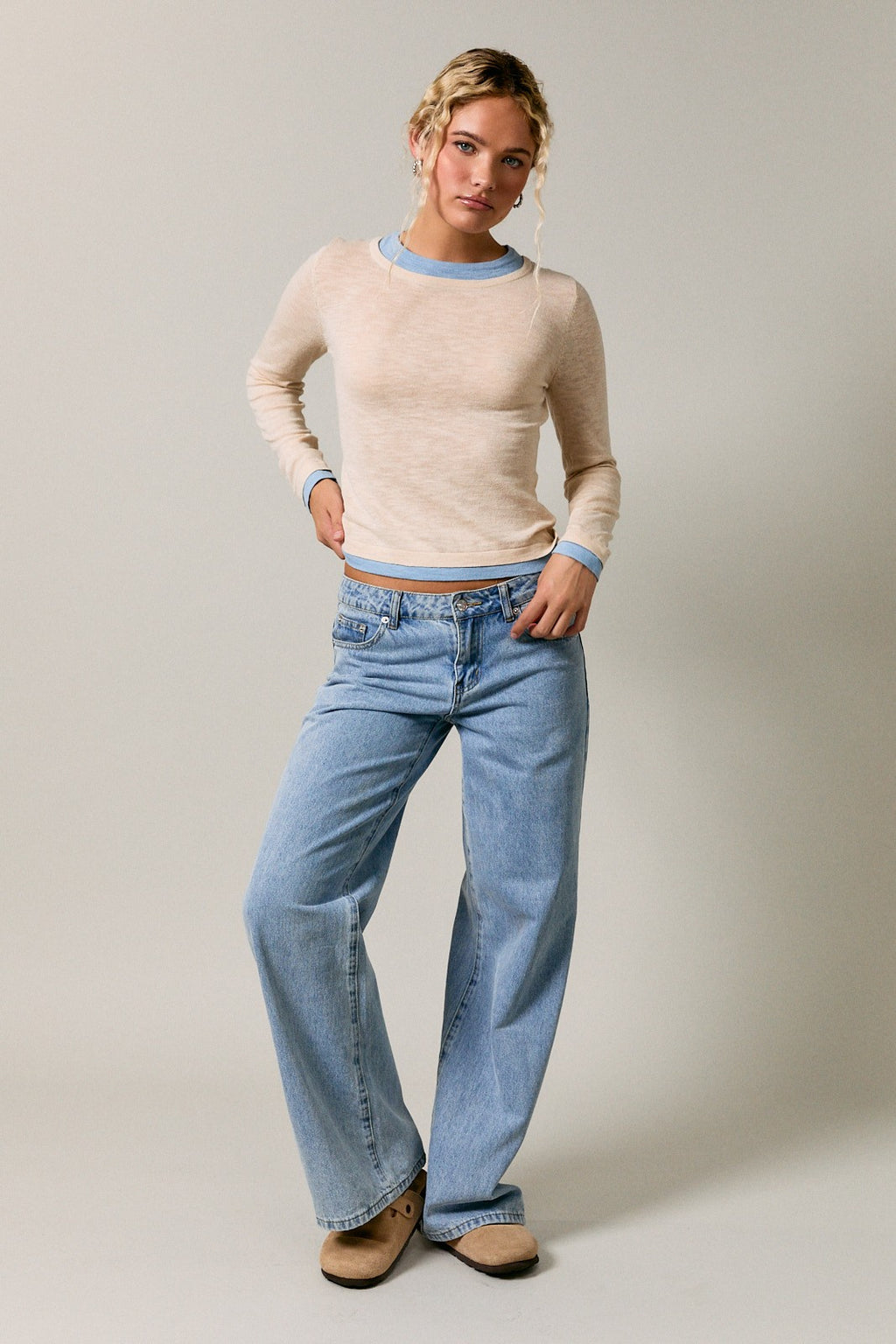 Double Layer Detail Long Sleeve