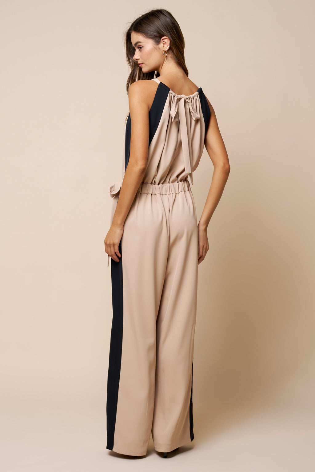 Tie Waist Wide Leg Jumpsuit
