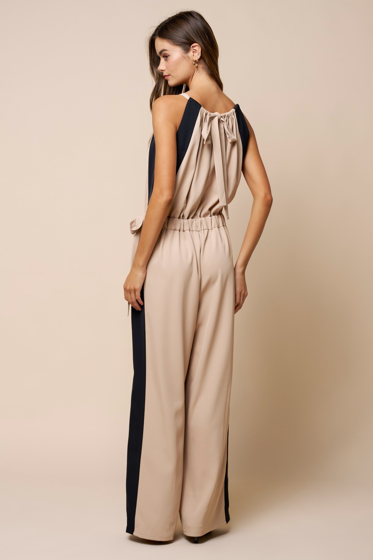 Tie Waist Wide Leg Jumpsuit