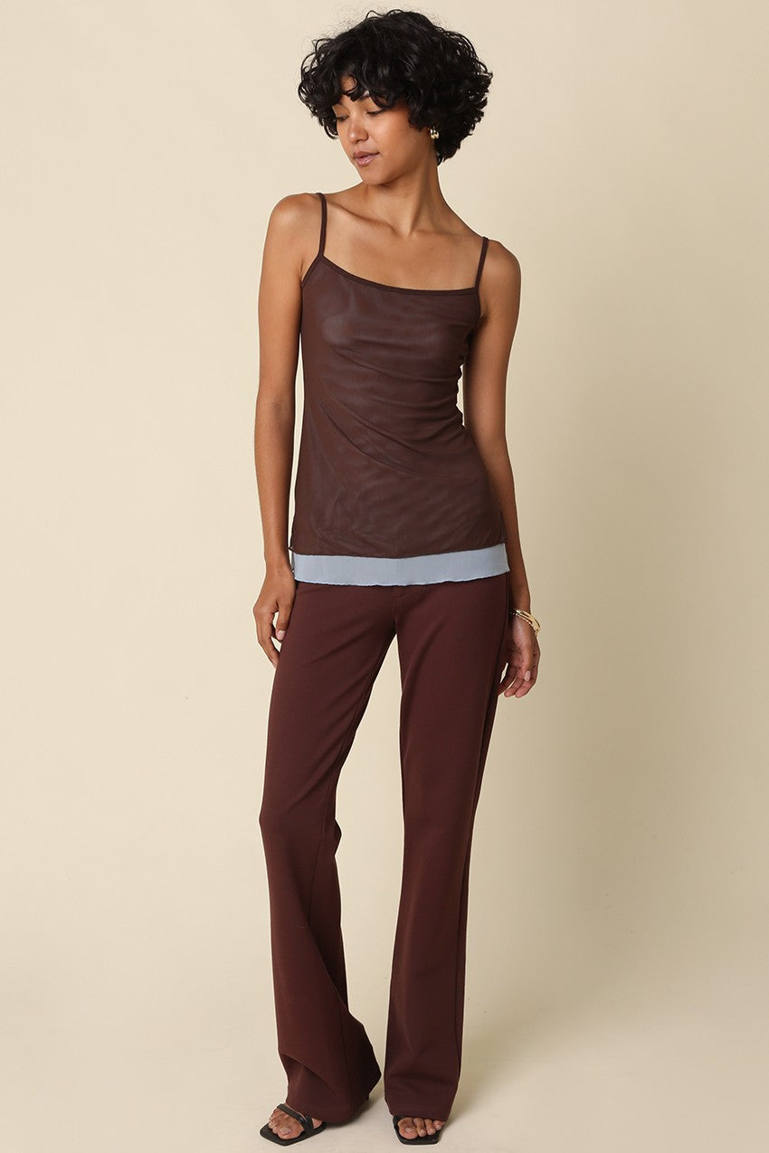 Kalla Mesh Layered Cami Top