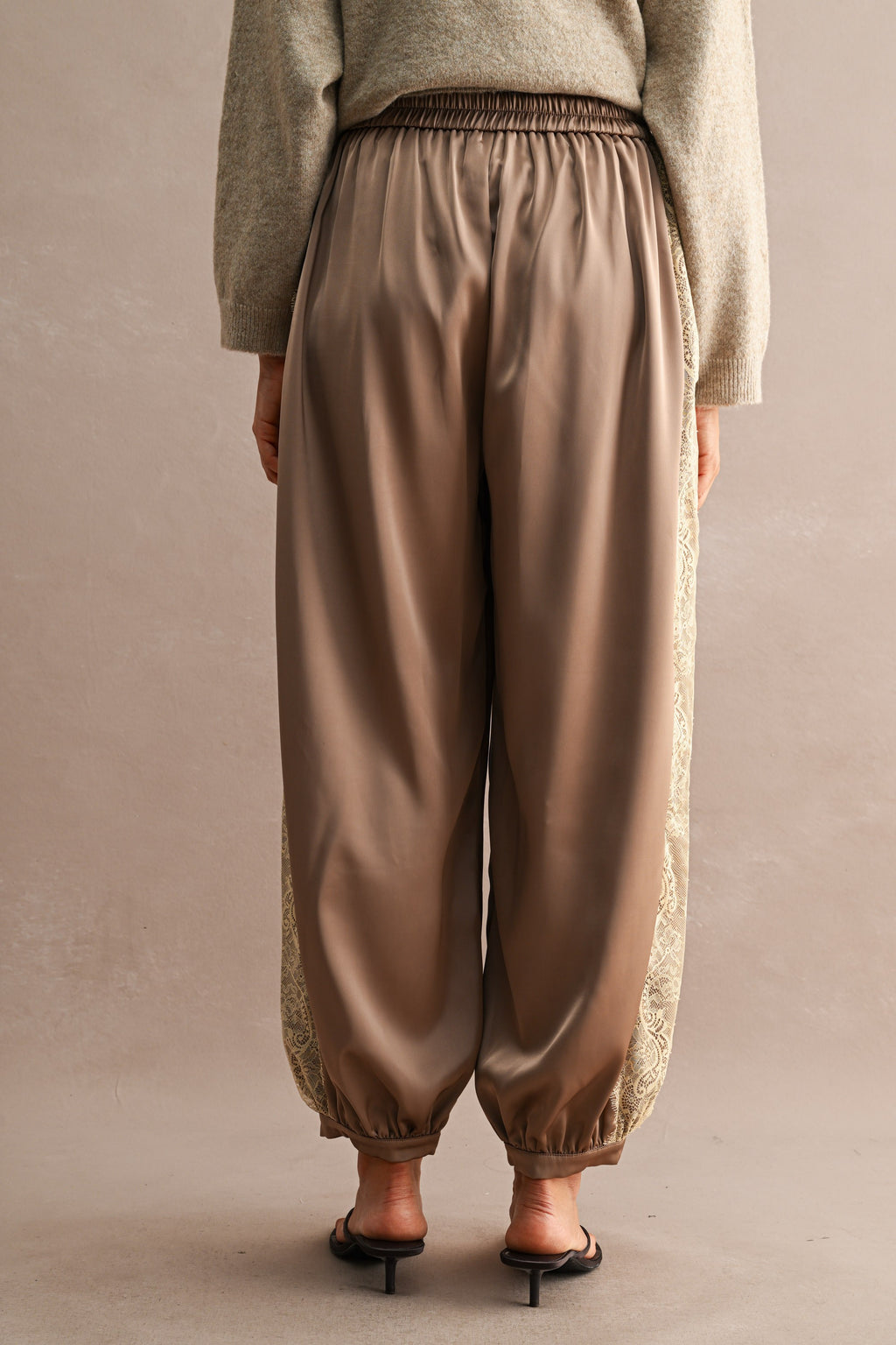 Silk Lace Balloon Pant