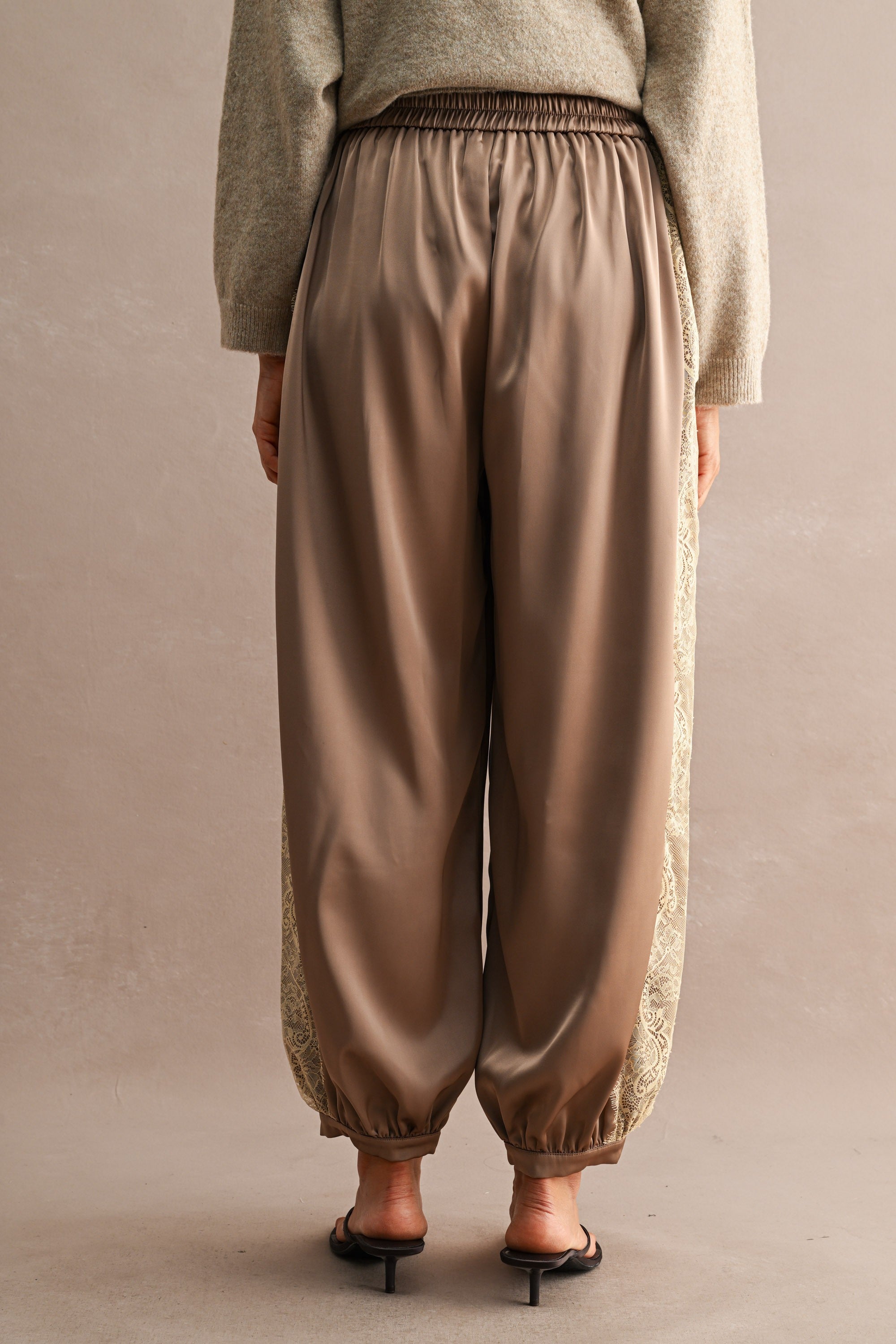 Silk Lace Balloon Pant