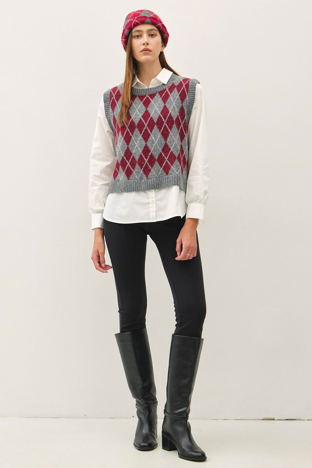 Argyle Layered Sweater
